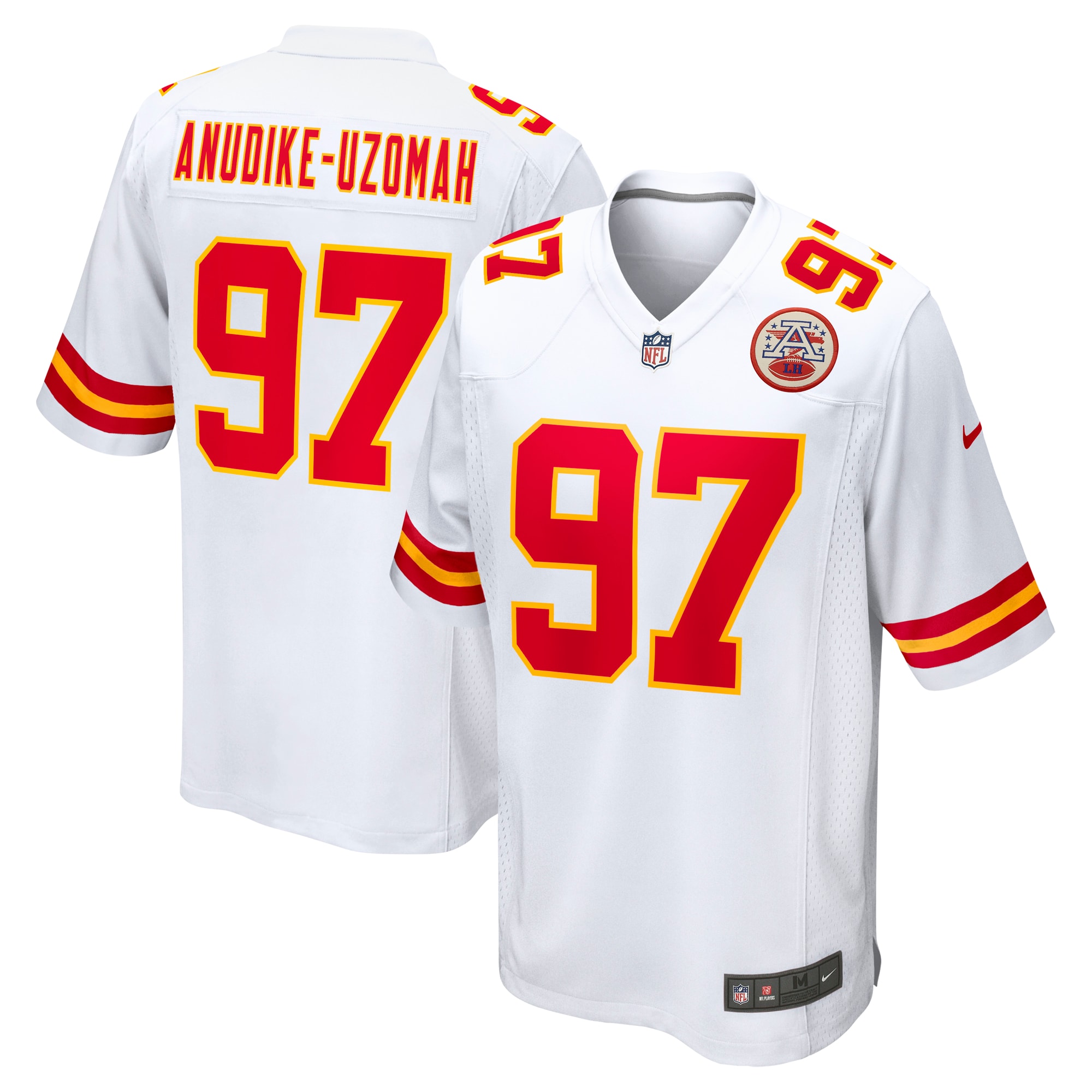 Men's Kansas City Chiefs Felix Anudike-Uzomah White Team Game Jersey JS8427 Saliibo