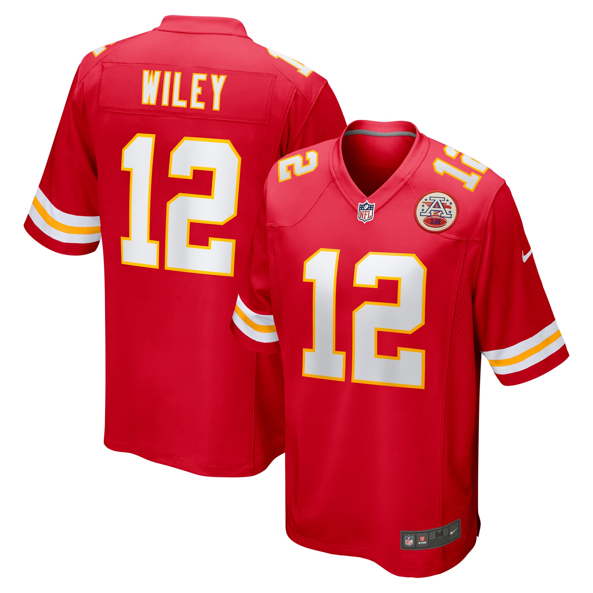 Men's Kansas City Chiefs Jared Wiley Red Game Jersey JS1838 Saliibo