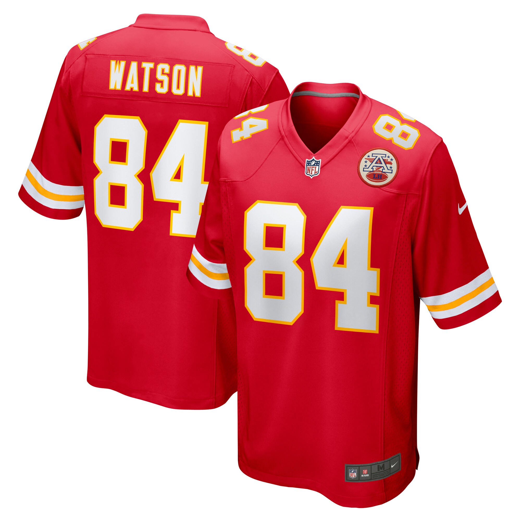 Men's Kansas City Chiefs Justin Watson Red Game Player Jersey JS7396 Saliibo