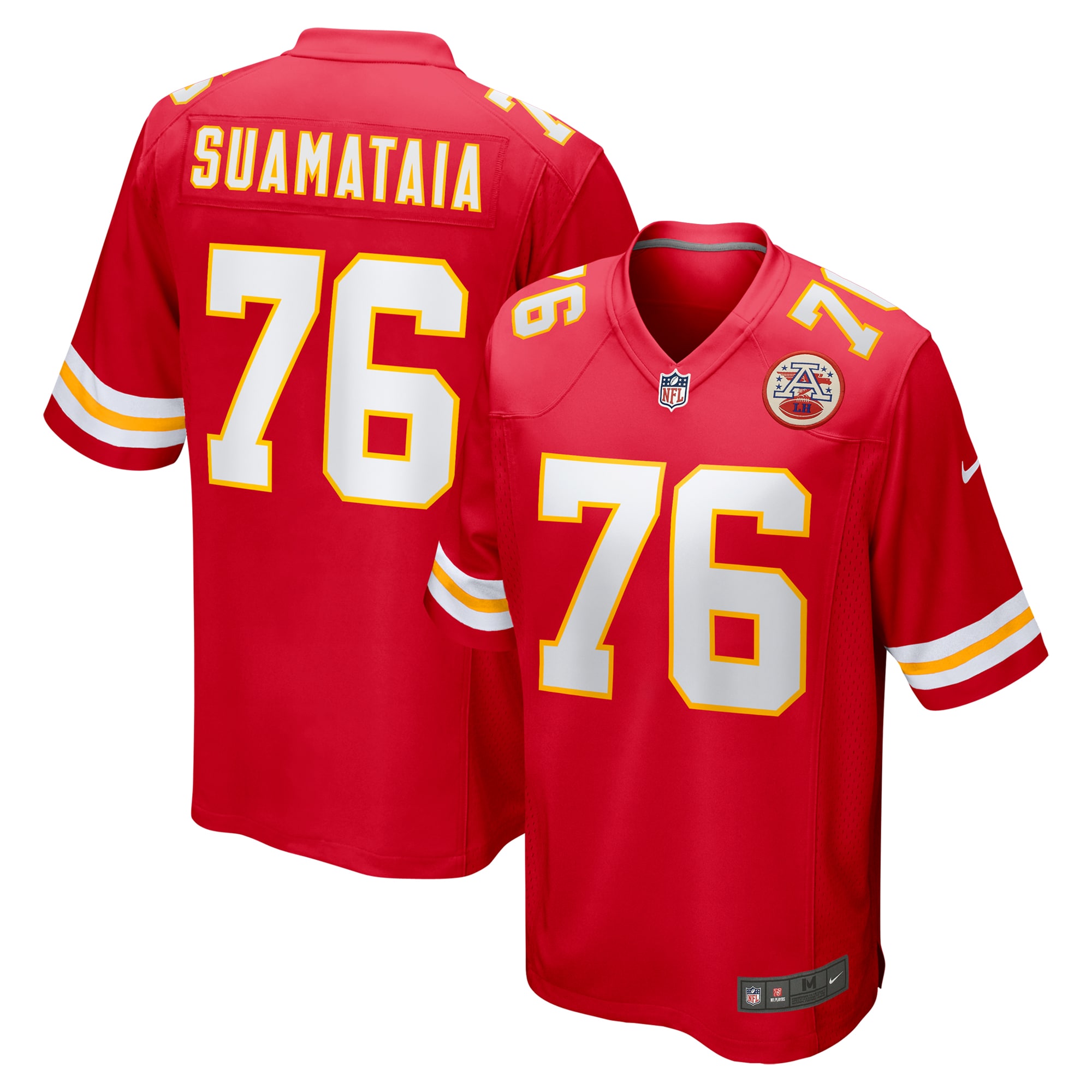 Men's Kansas City Chiefs Kingsley Suamataia Red Game Jersey JS6324 Saliibo