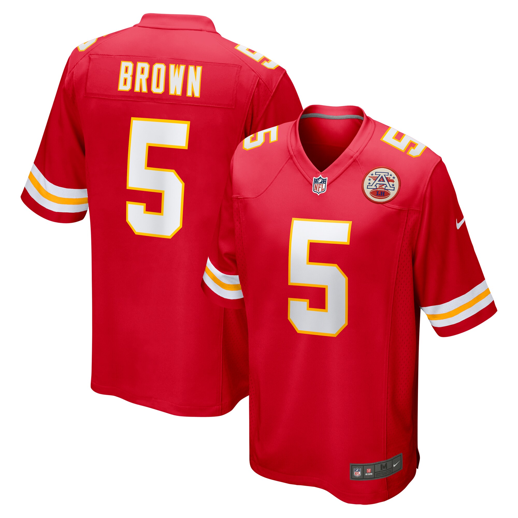 Men's Kansas City Chiefs Marquise Brown Red Game Jersey JS9415 Saliibo