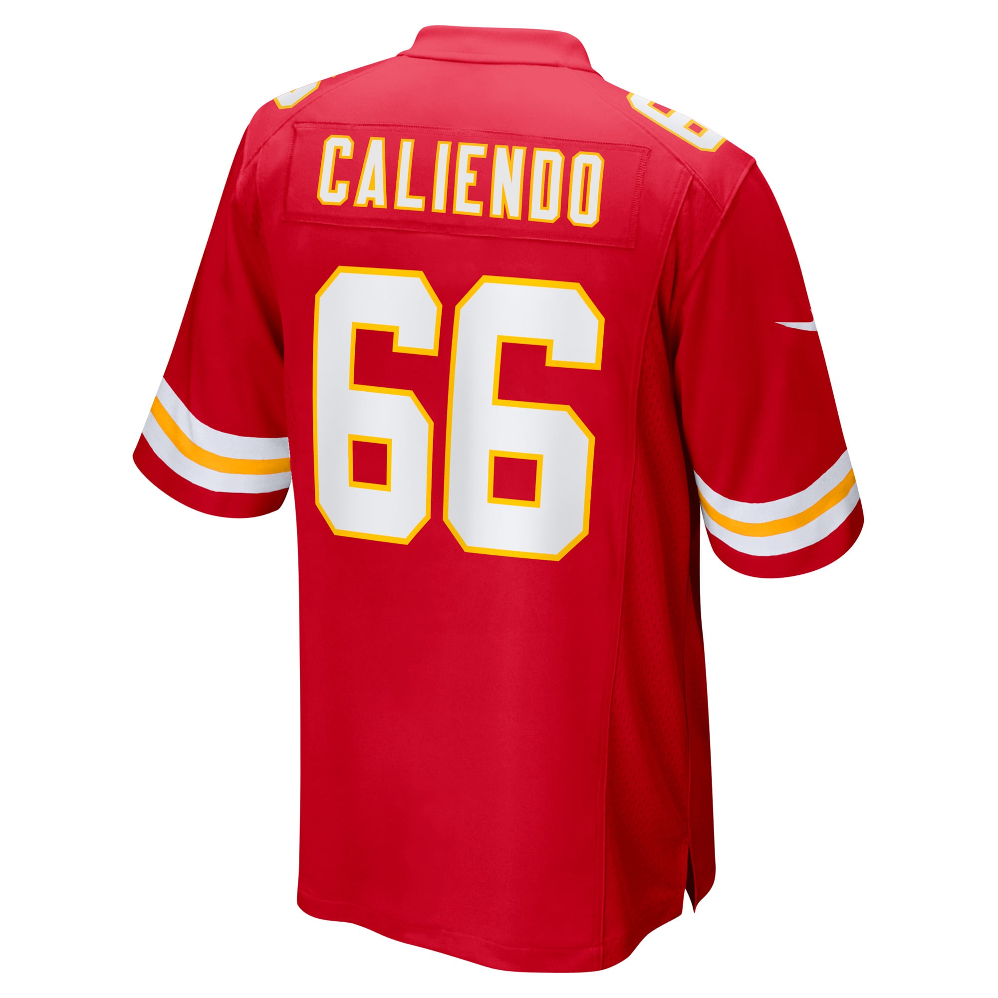 Men's Kansas City Chiefs Mike Caliendo Red Game Player Jersey JS3198 Saliibo - Image 3