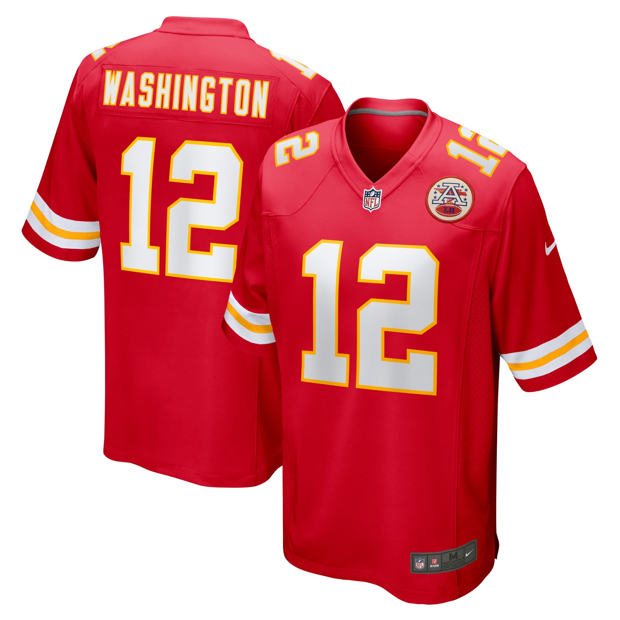Men's Kansas City Chiefs Montrell Washington Red Team Game Jersey JS7119 Saliibo