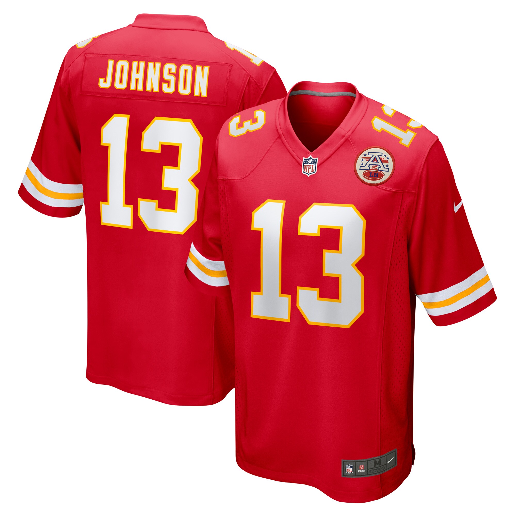 Men's Kansas City Chiefs Nazeeh Johnson Red Game Player Jersey JS9884 Saliibo