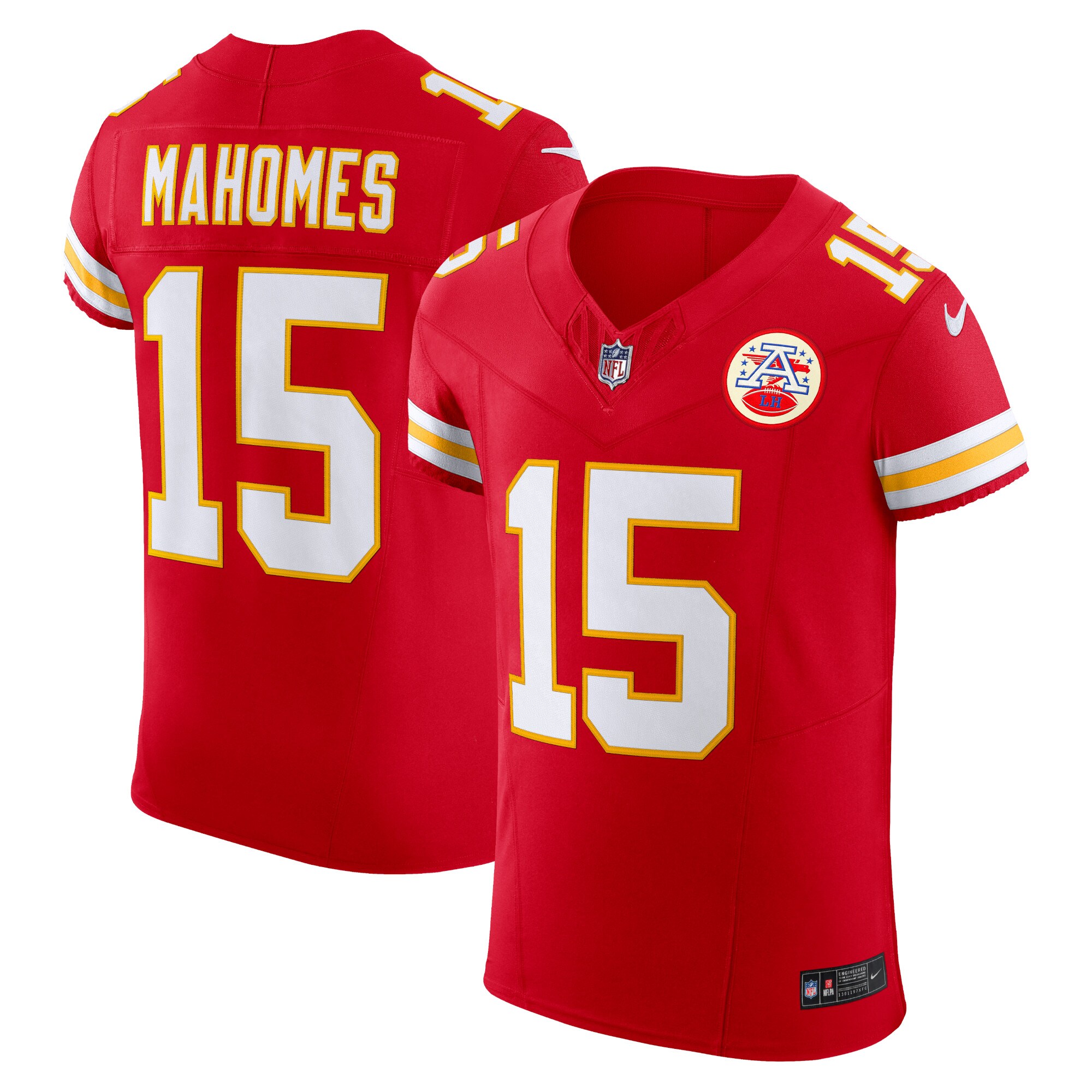 Men's Kansas City Chiefs Patrick Mahomes Red Vapor F.U.S.E. Elite Jersey JS2619 Saliibo