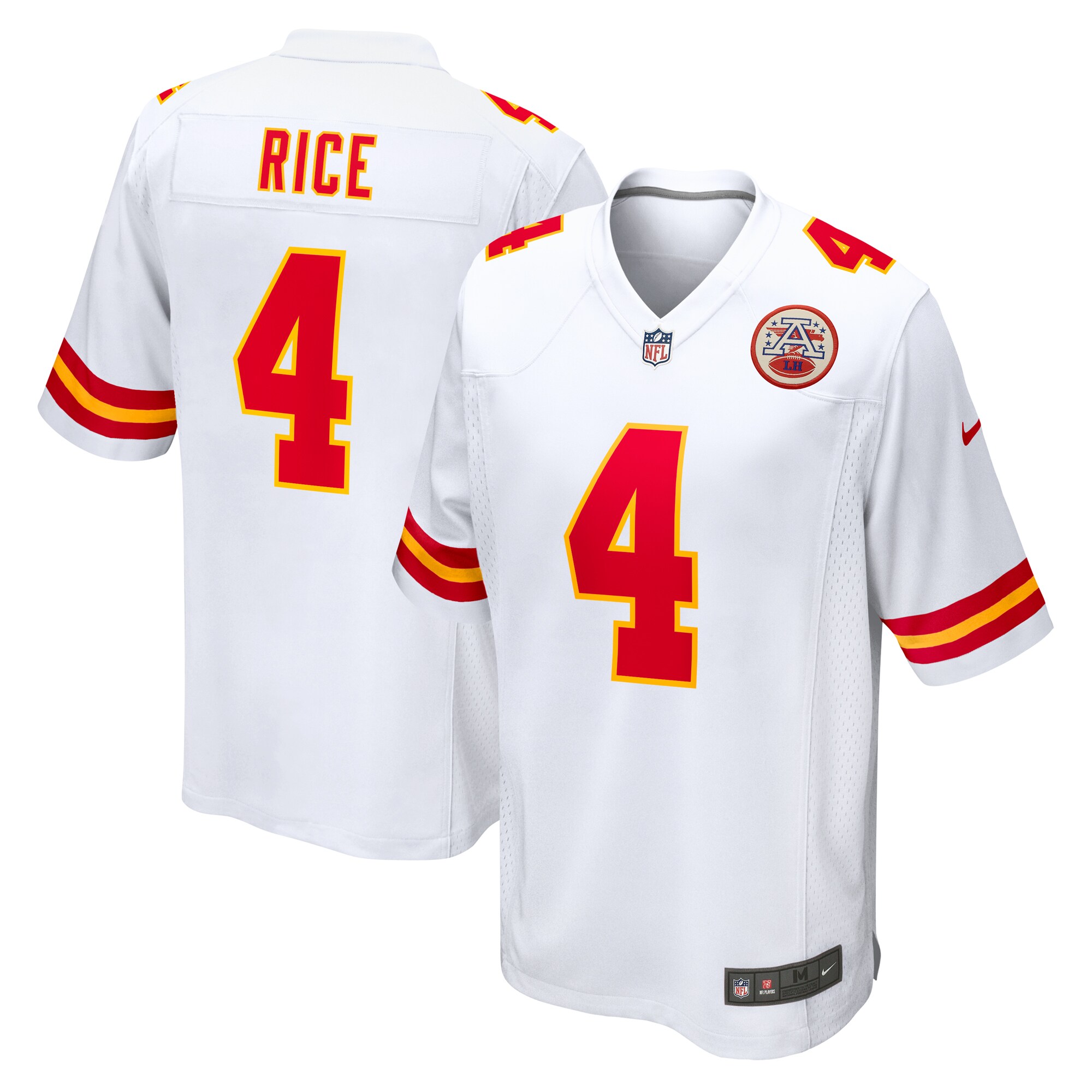 Men's Kansas City Chiefs Rashee Rice White Game Jersey JS8092 Saliibo