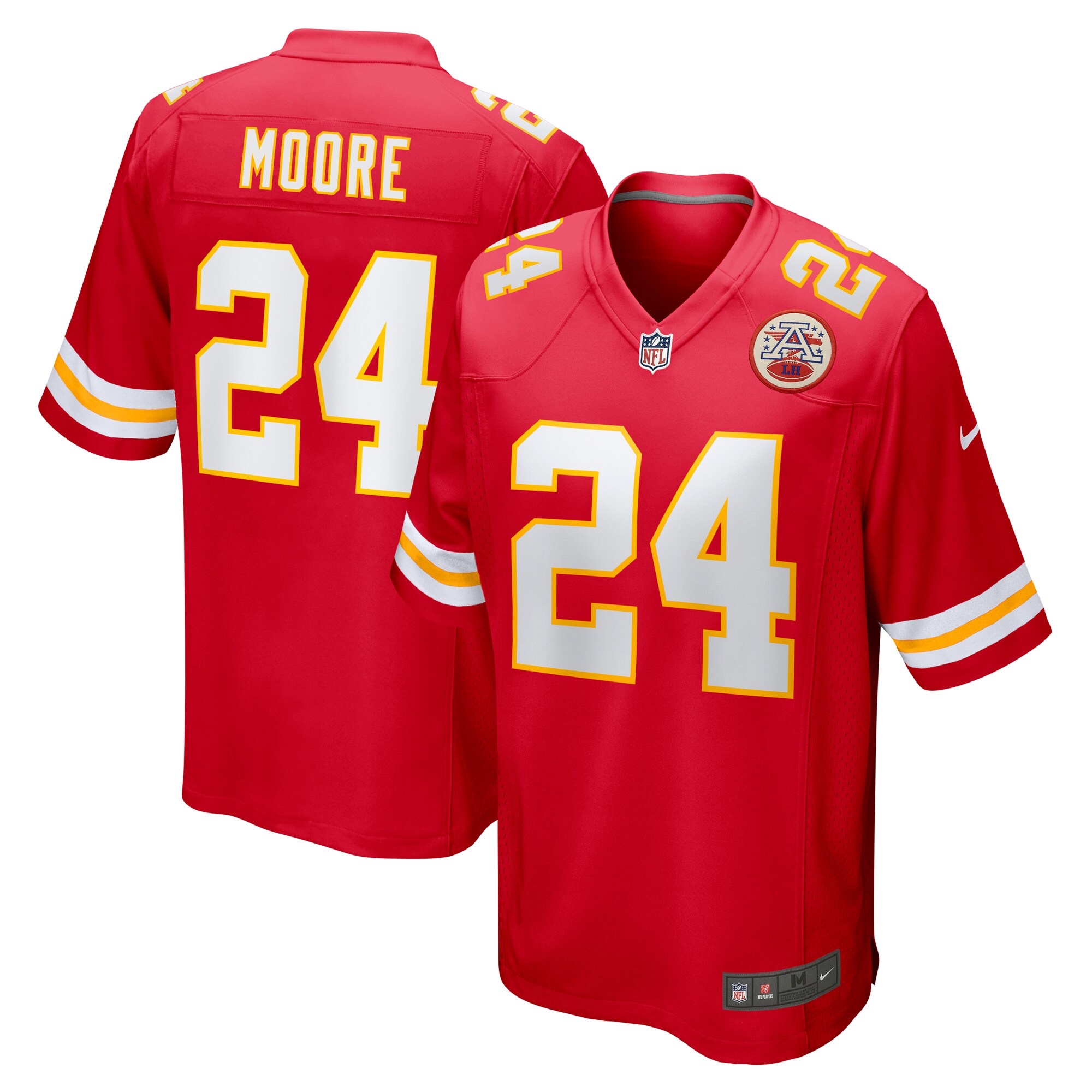 Men's Kansas City Chiefs Skyy Moore Red Game Player Jersey JS9667 Saliibo