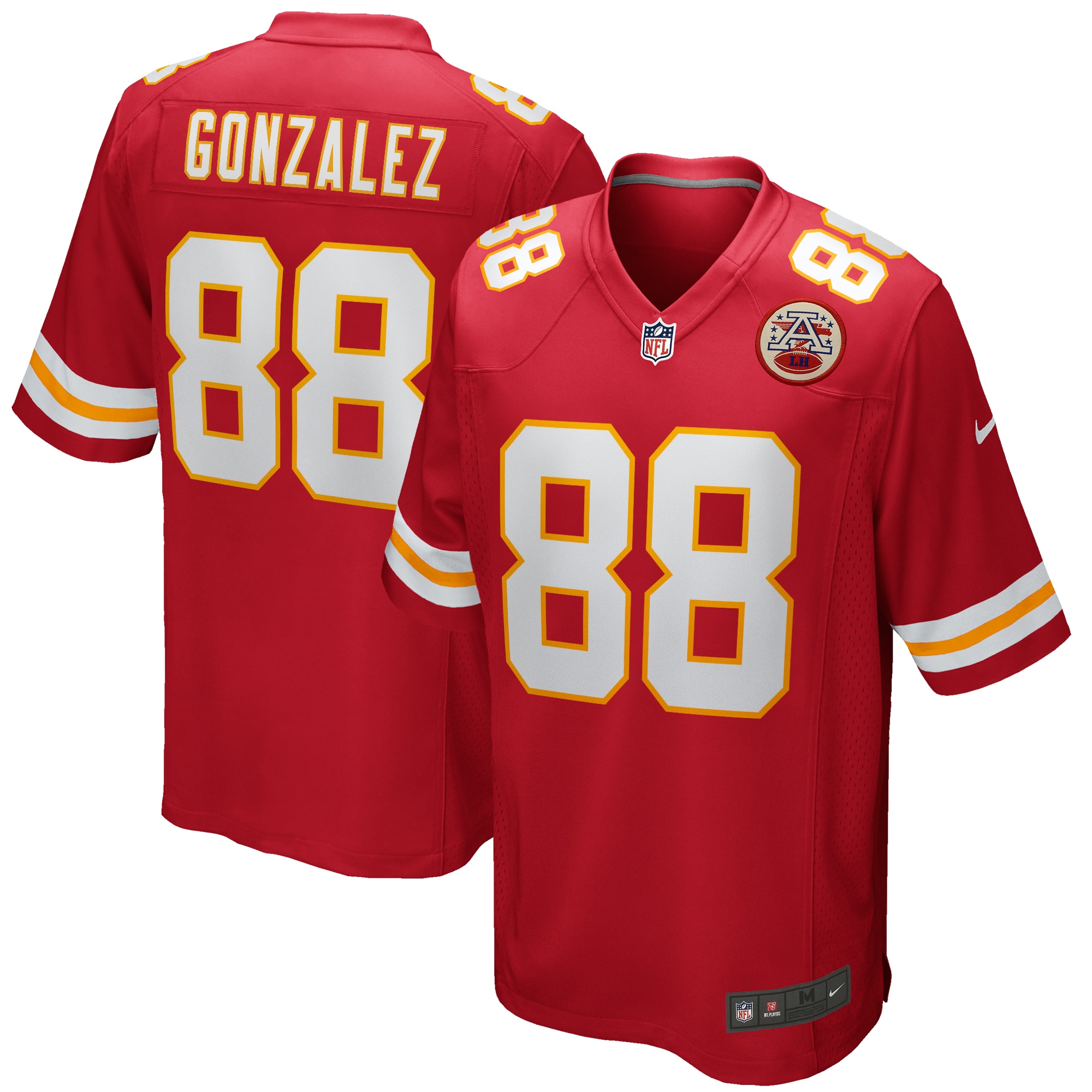 Men's Kansas City Chiefs Tony Gonzalez Red Game Retired Player Jersey JS2935 Saliibo