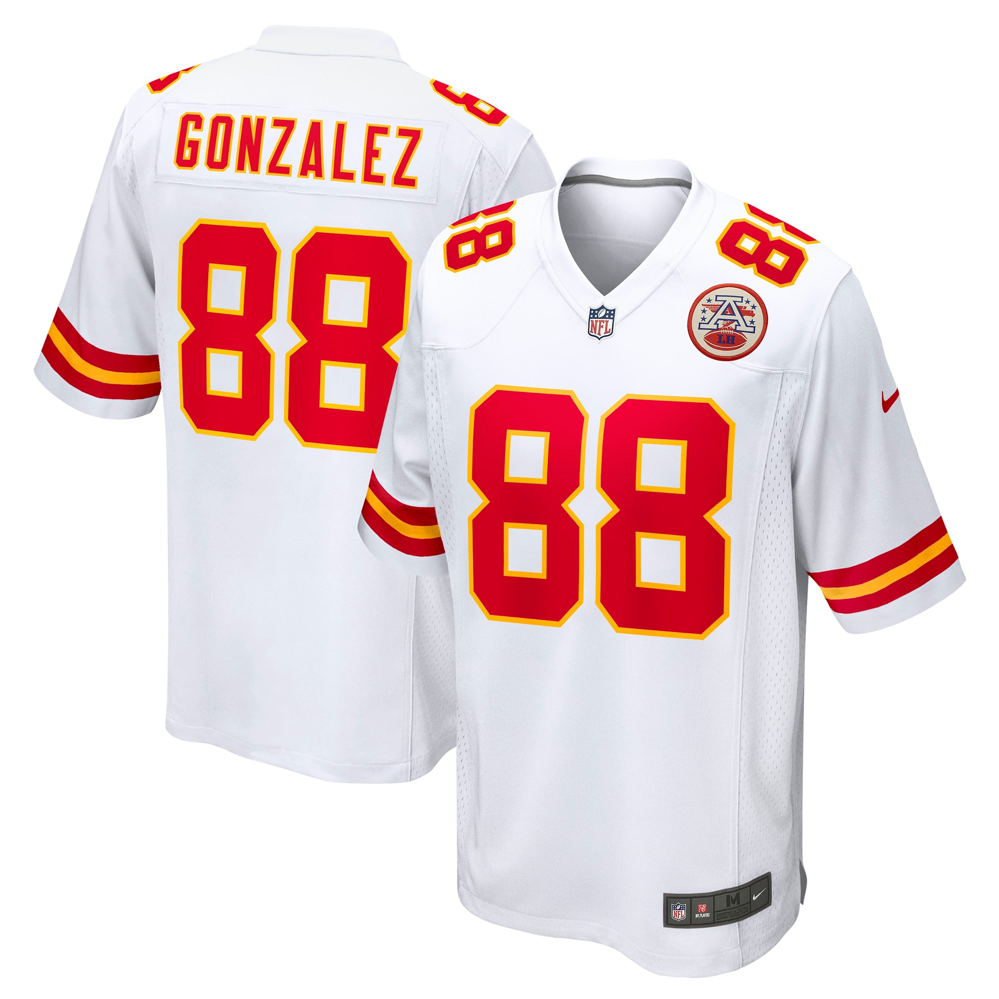 Men's Kansas City Chiefs Tony Gonzalez White Retired Player Game Jersey JS7459 Saliibo
