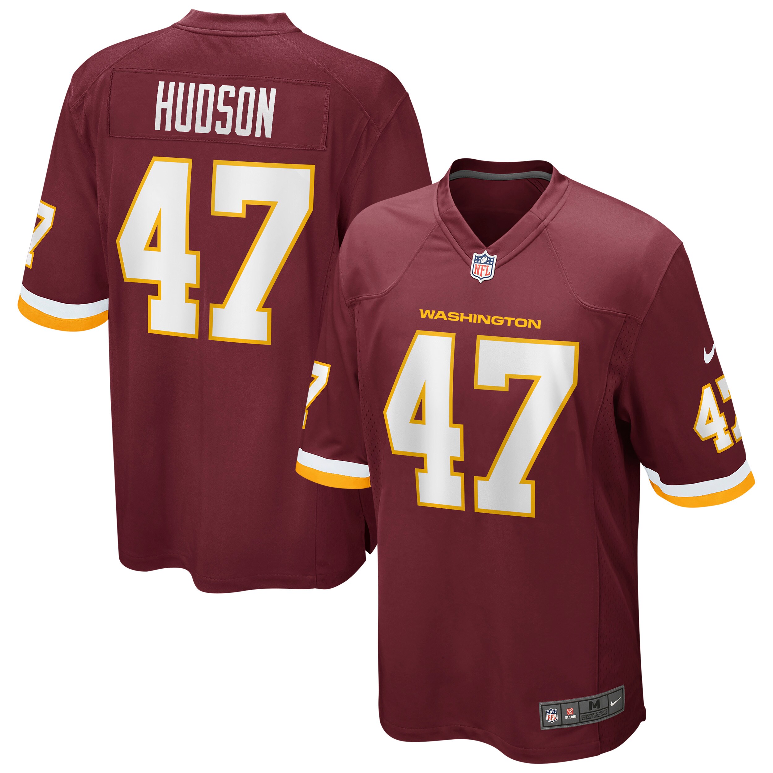 Men's Khaleke Hudson Washington Football Team Burgundy Game Player Jersey JS3628 Saliibo