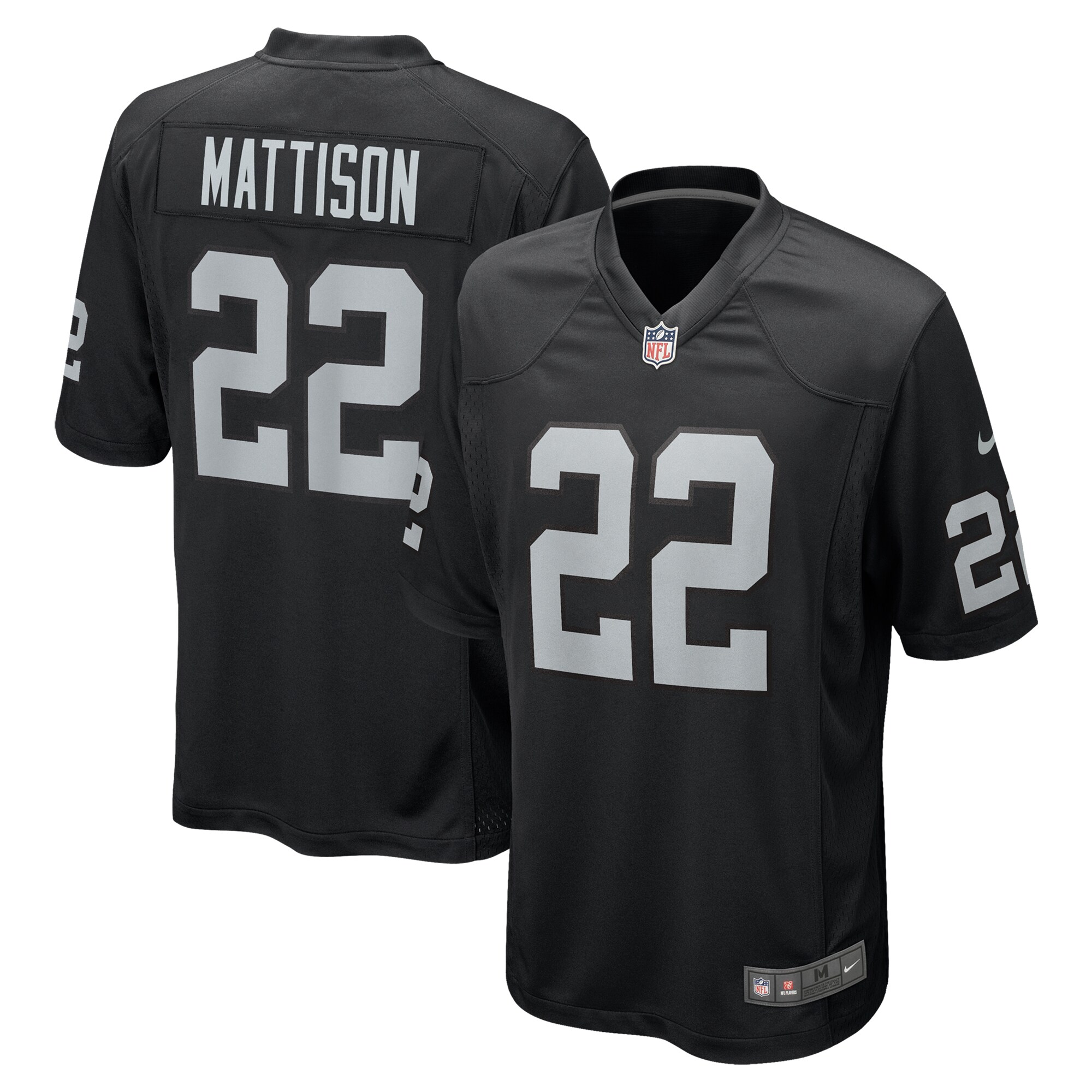 Men's Las Vegas Raiders Alexander Mattison Black Team Game Jersey JS1788 Saliibo