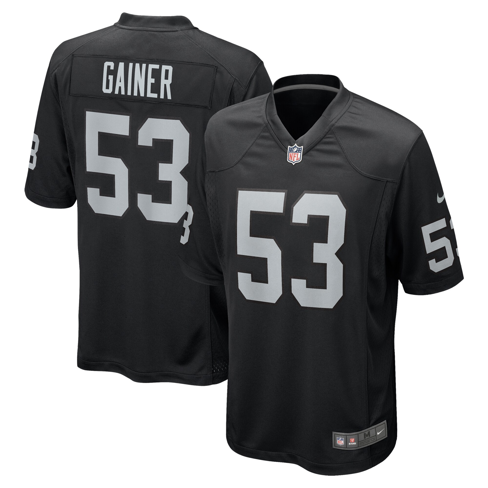 Men's Las Vegas Raiders Amari Gainer Black Team Game Jersey JS7845 Saliibo