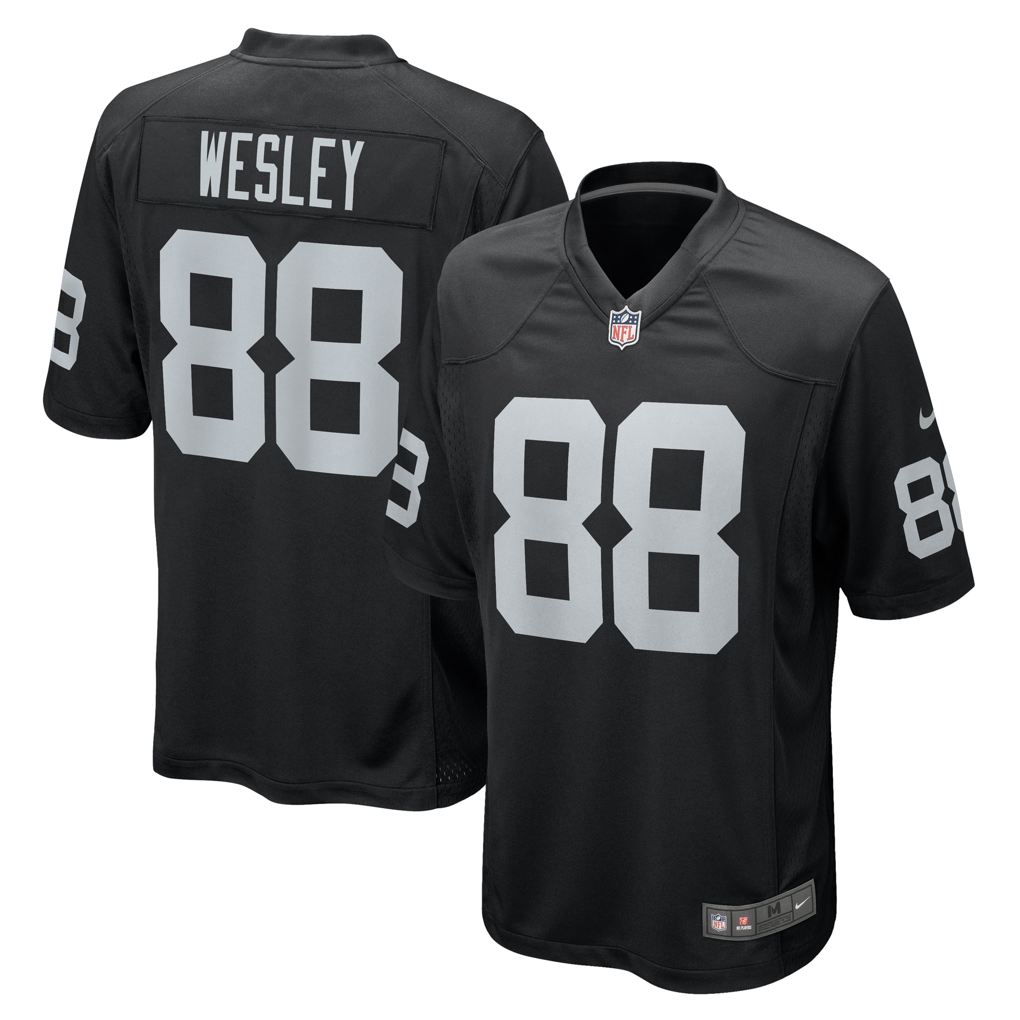 Men's Las Vegas Raiders Antoine Wesley Black Team Game Jersey JS6896 Saliibo