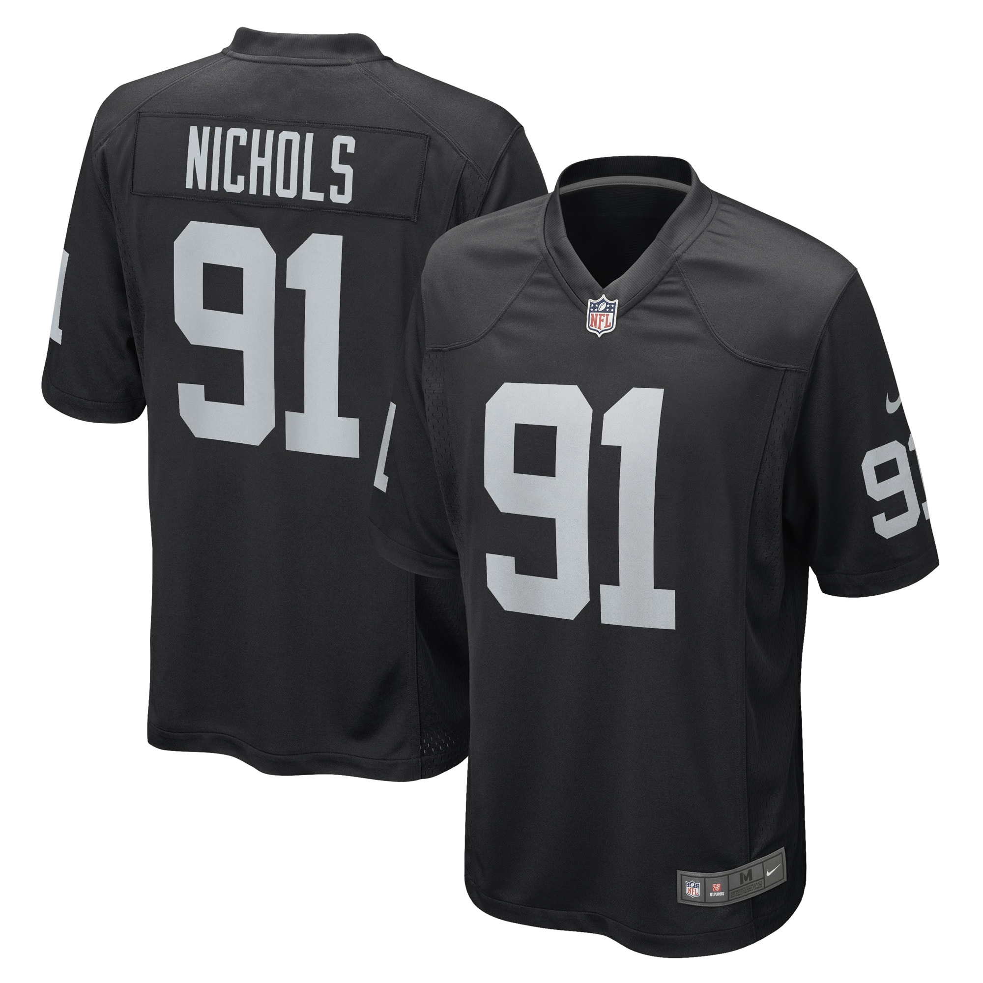 Men's Las Vegas Raiders Bilal Nichols Black Game Player Jersey JS6425 Saliibo