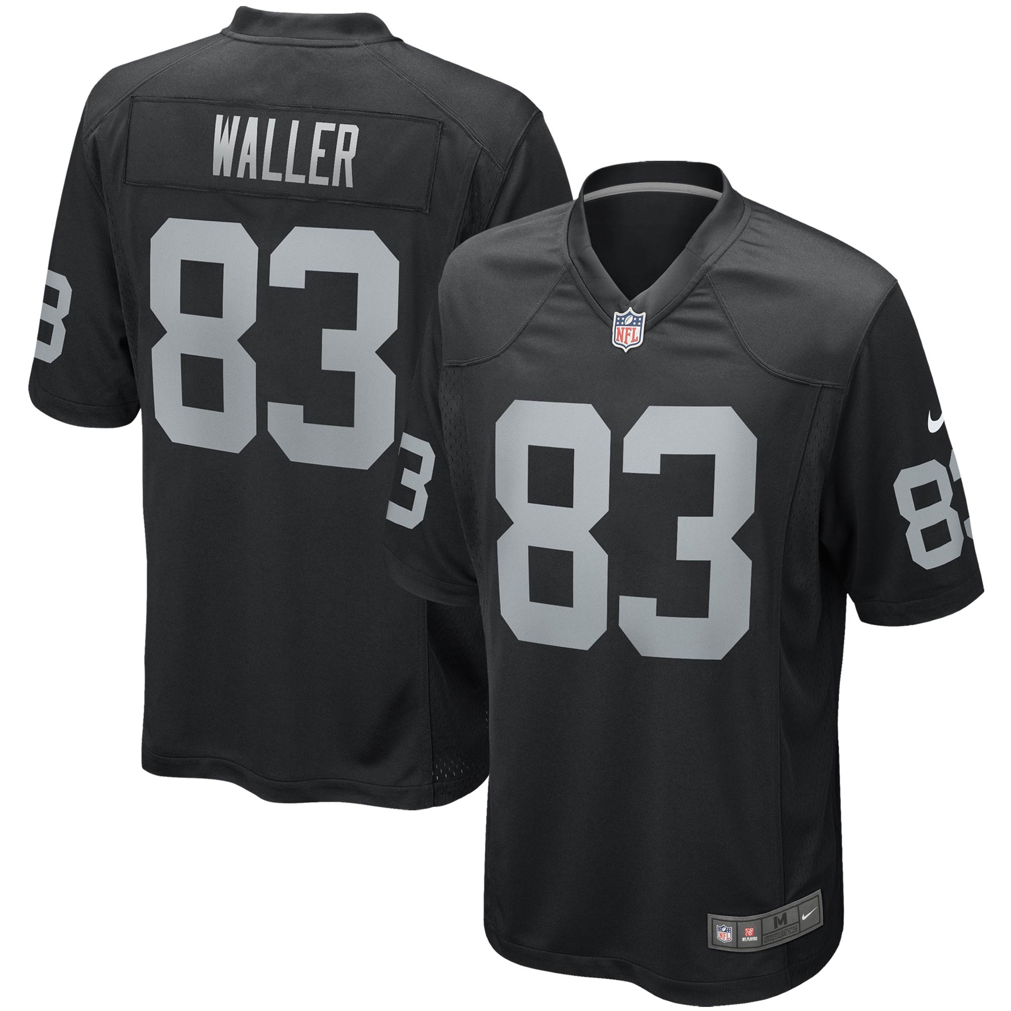 Men's Las Vegas Raiders Darren Waller Black Game Player Jersey JS8132 Saliibo