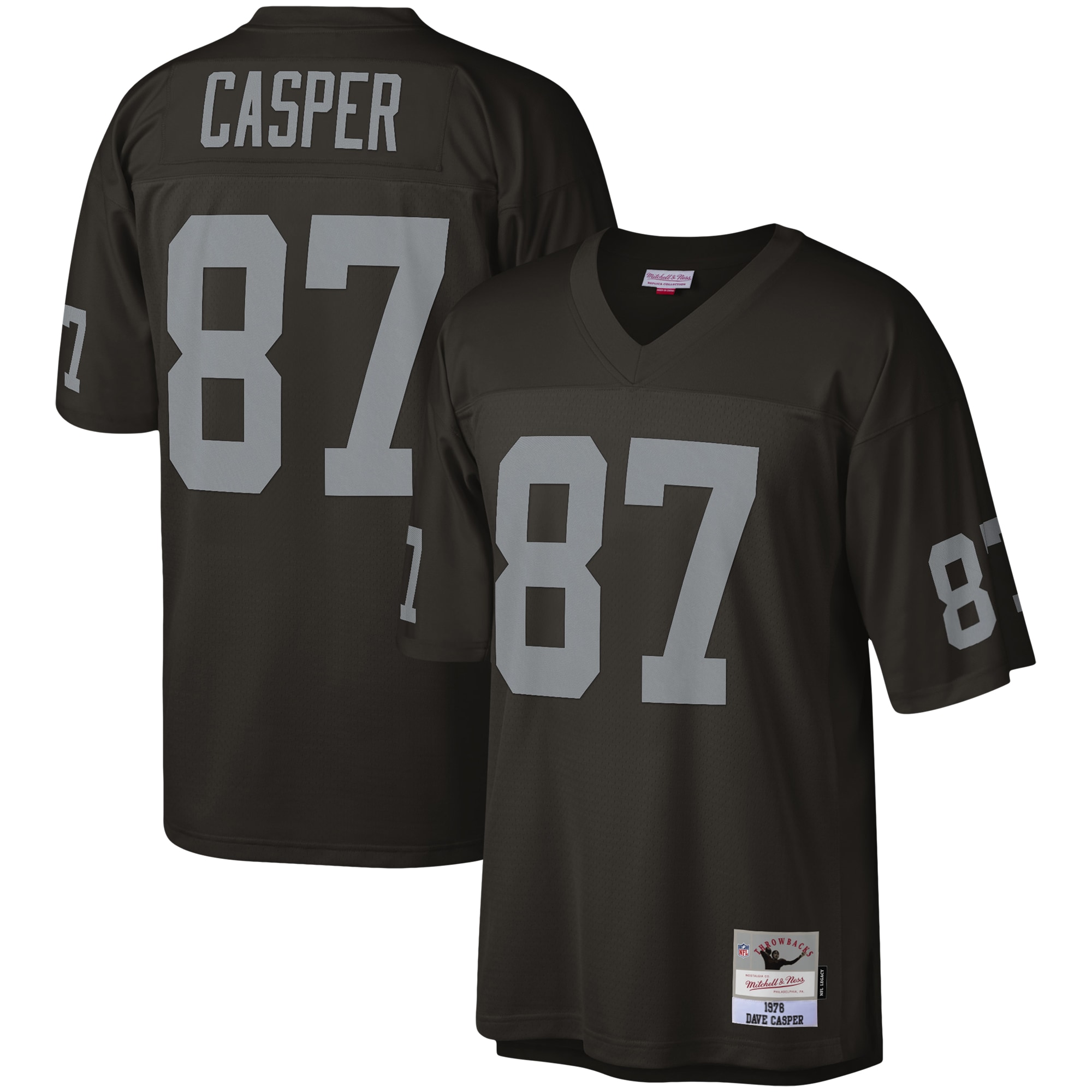 Men's Las Vegas Raiders Dave Casper Mitchell & Ness Black Legacy Jersey JS7753 Saliibo
