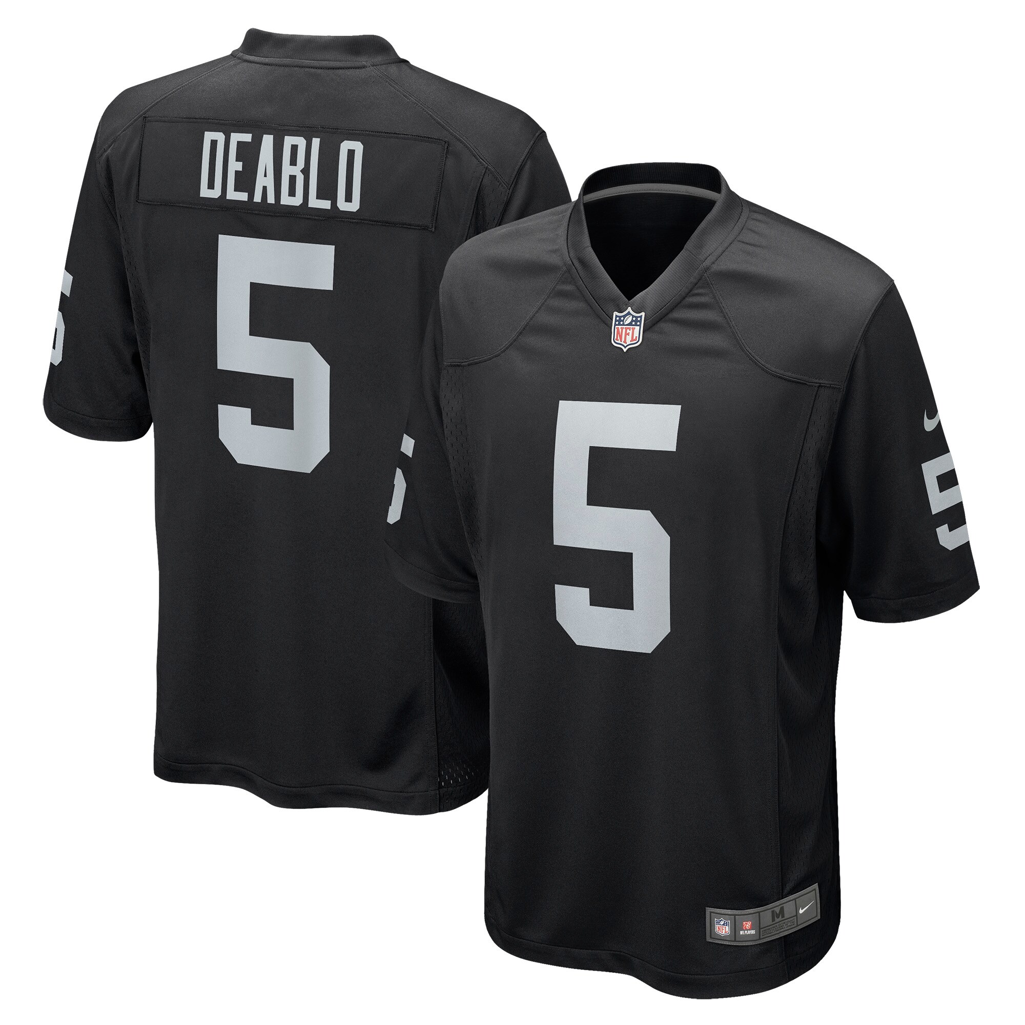 Men's Las Vegas Raiders Divine Deablo Black Player Game Jersey JS6056 Saliibo
