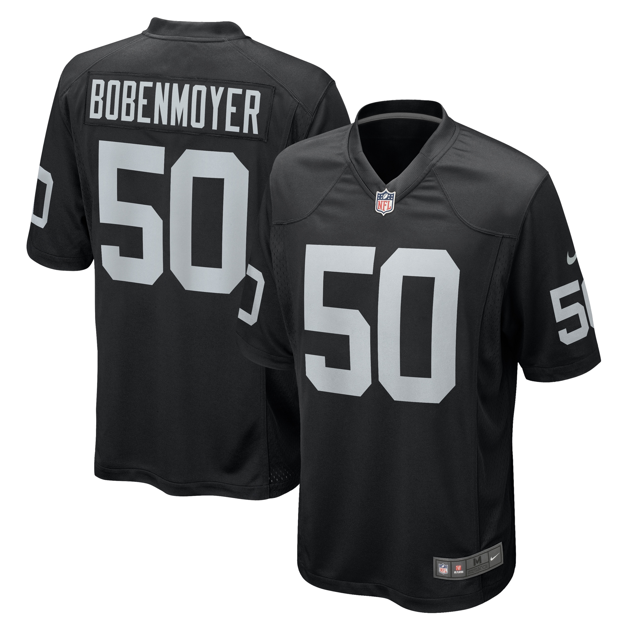 Men's Las Vegas Raiders Jacob Bobenmoyer Black Game Player Jersey JS9425 Saliibo