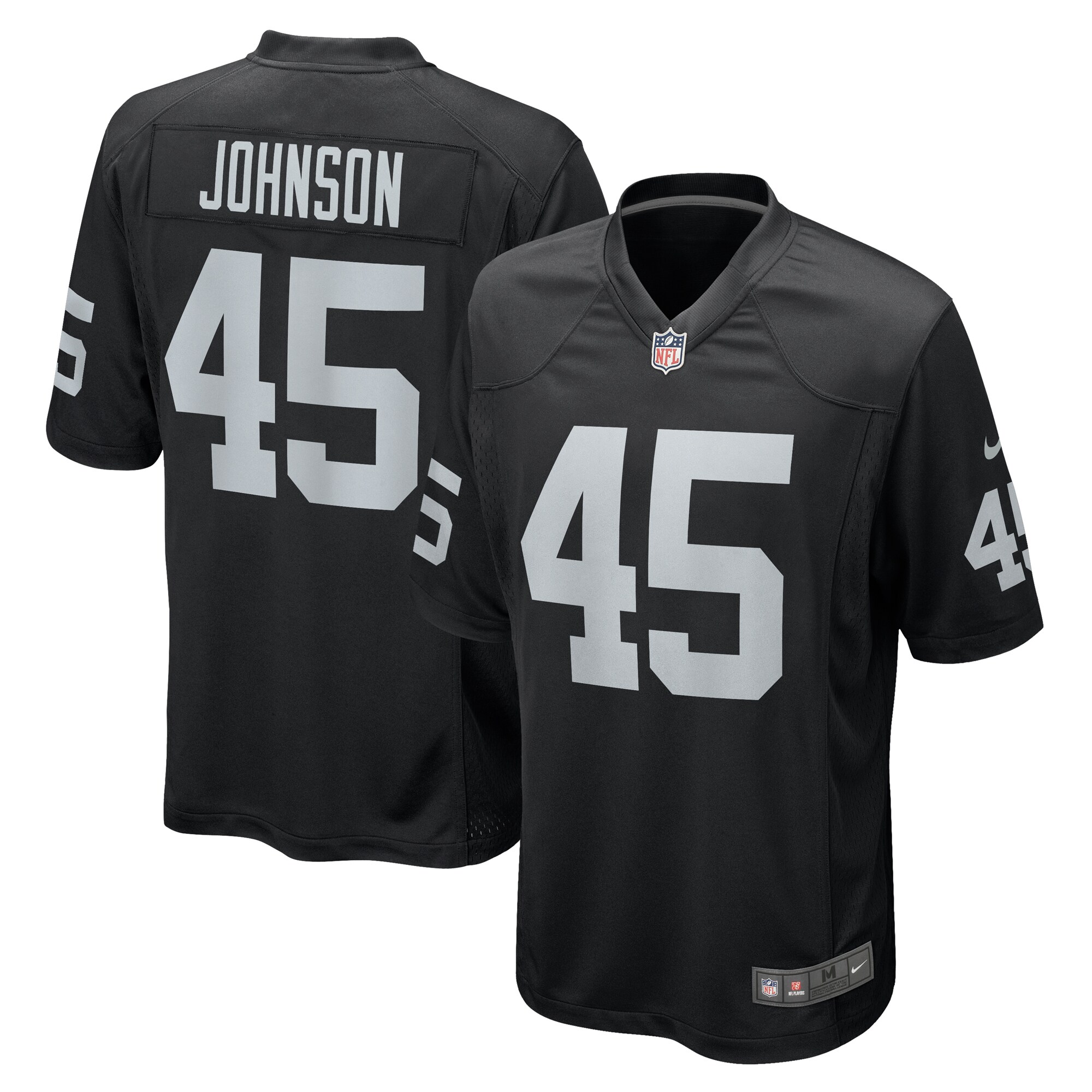 Men's Las Vegas Raiders Jaquan Johnson Black Game Player Jersey JS3251 Saliibo