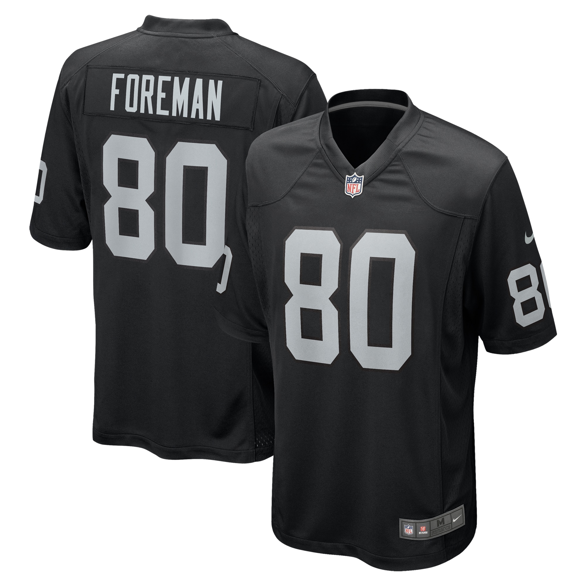 Men's Las Vegas Raiders Jeff Foreman Black Team Game Jersey JS8695 Saliibo