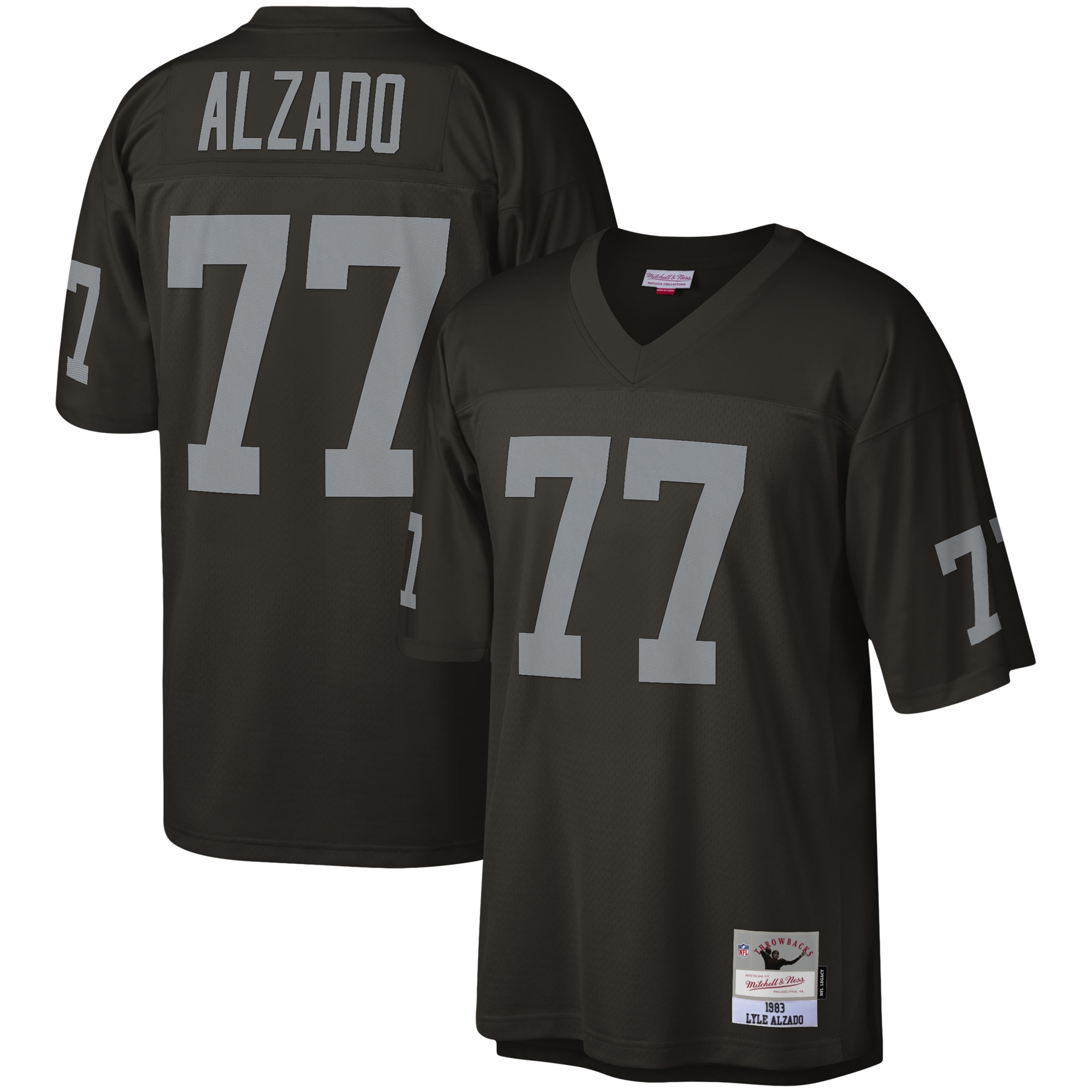 Men's Las Vegas Raiders Lyle Alzado Mitchell & Ness Black Legacy Jersey JS7232 Saliibo