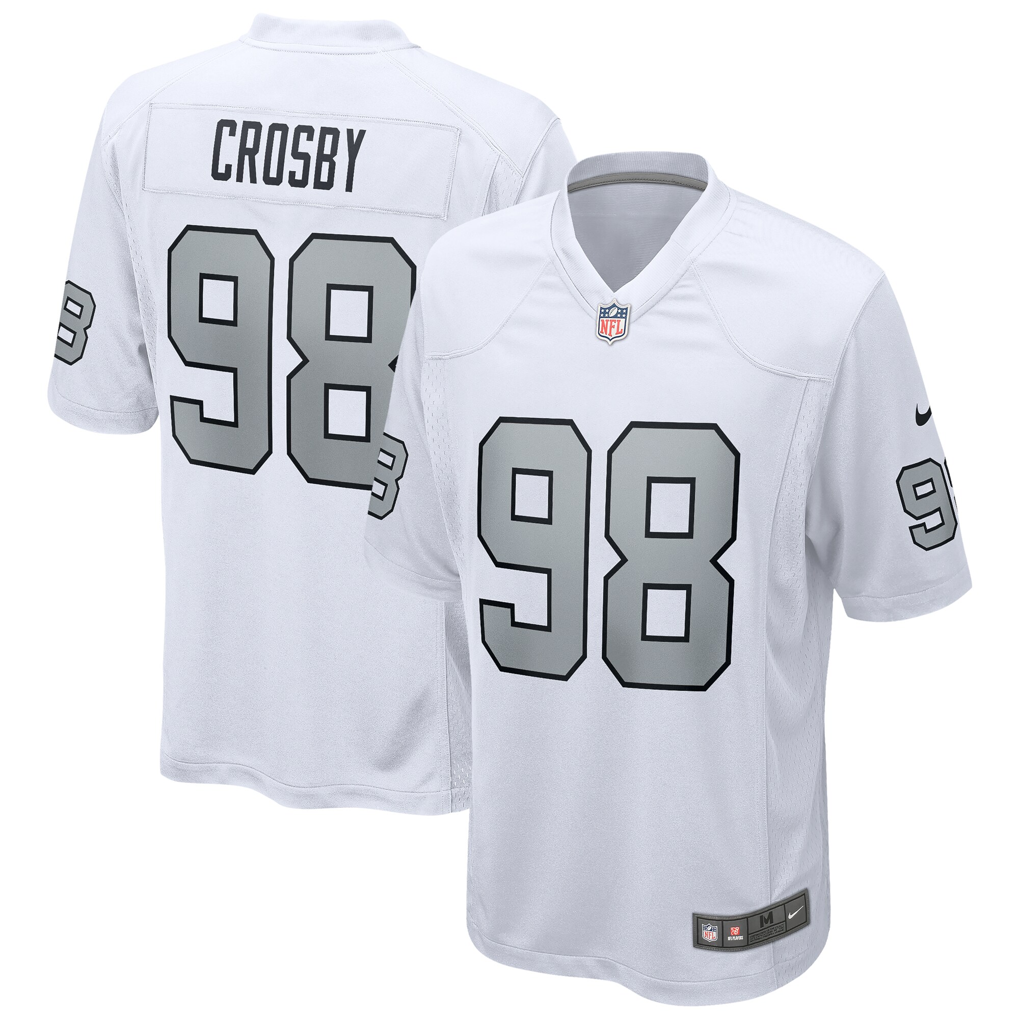 Men's Las Vegas Raiders Maxx Crosby White Alternate Game Jersey JS1807 Saliibo