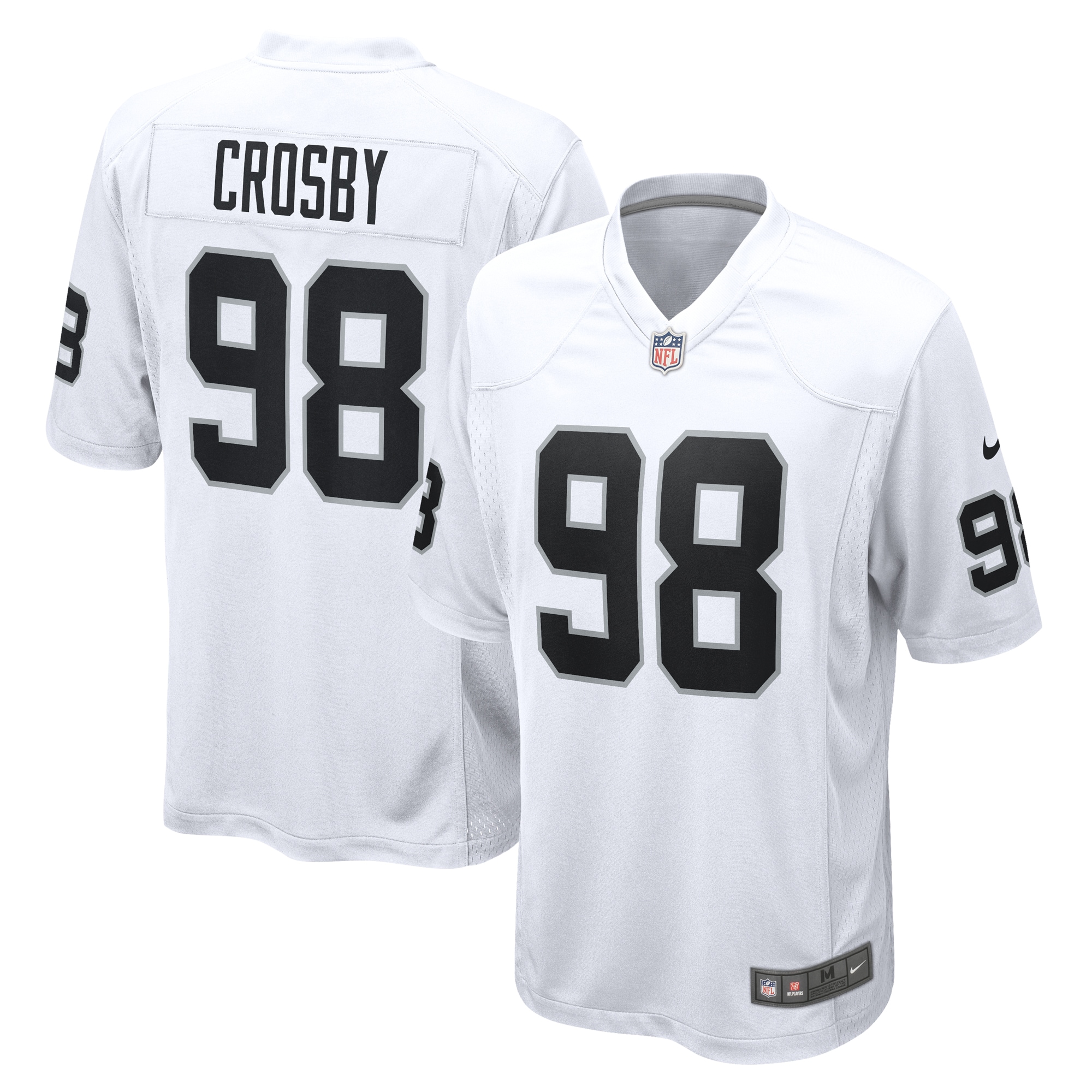 Men's Las Vegas Raiders Maxx Crosby White Game Jersey JS2071 Saliibo