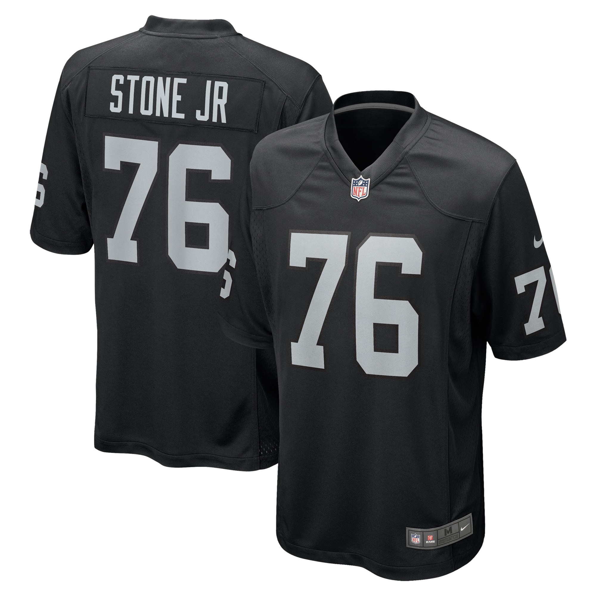 Men's Las Vegas Raiders Ron Stone Jr. Black Team Game Jersey JS1891 Saliibo