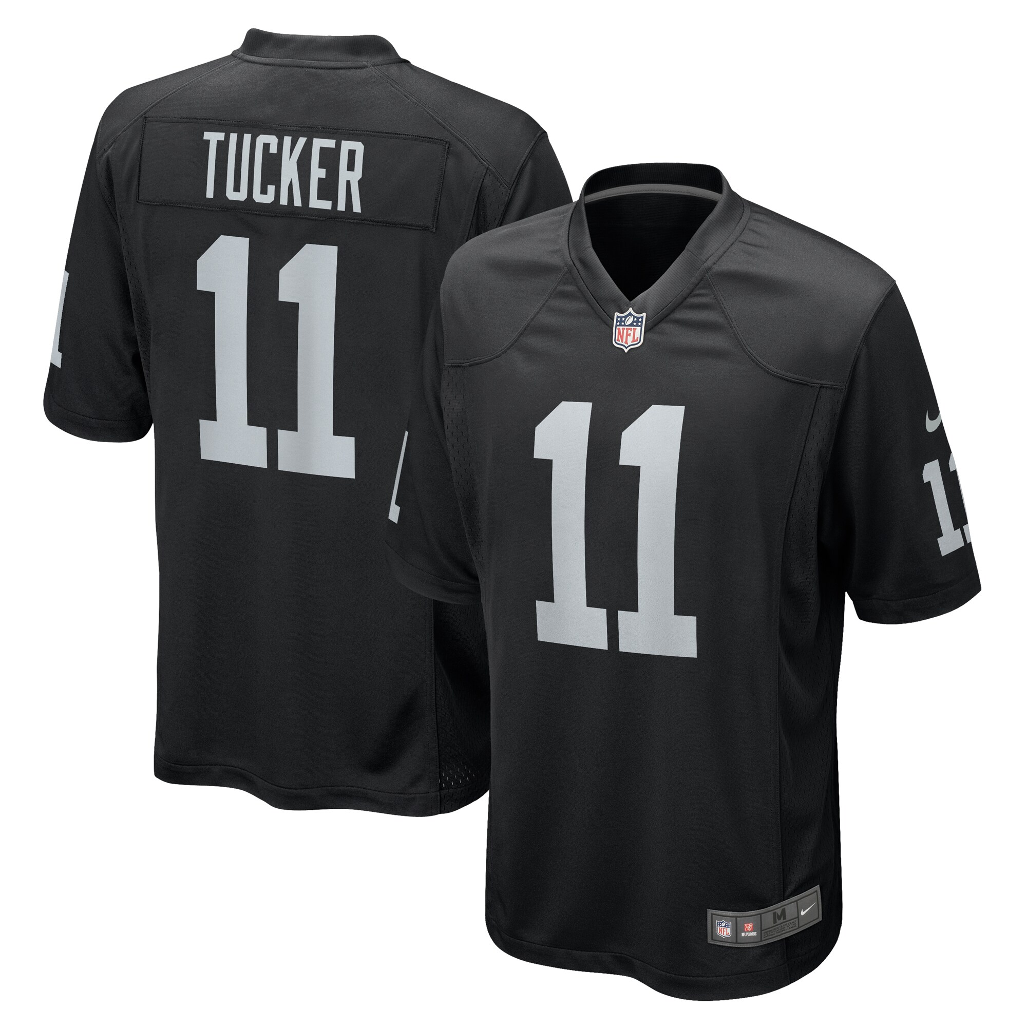 Men's Las Vegas Raiders Tre Tucker Black Team Game Jersey JS1665 Saliibo