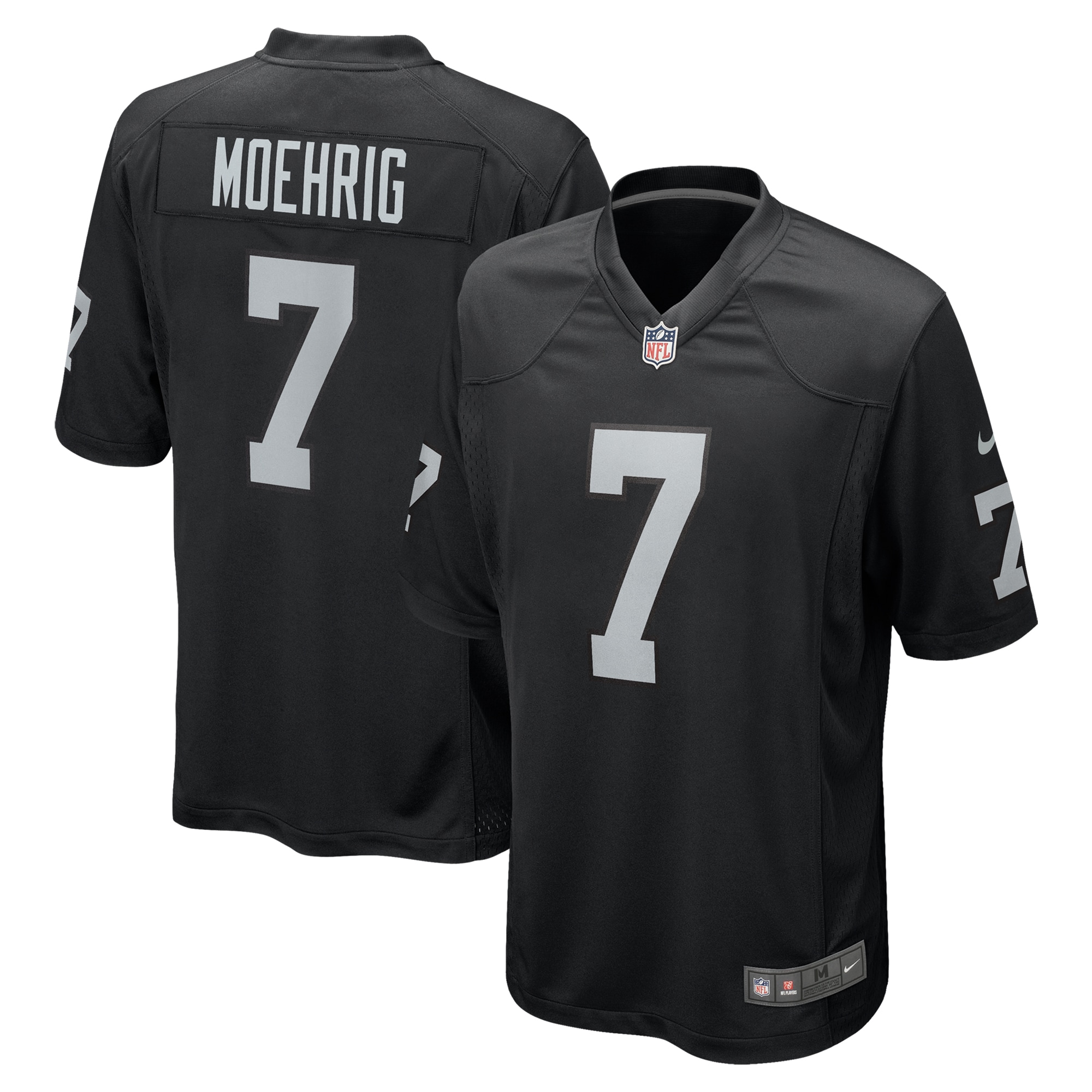 Men's Las Vegas Raiders Tre'von Moehrig Black Team Game Jersey JS9508 Saliibo