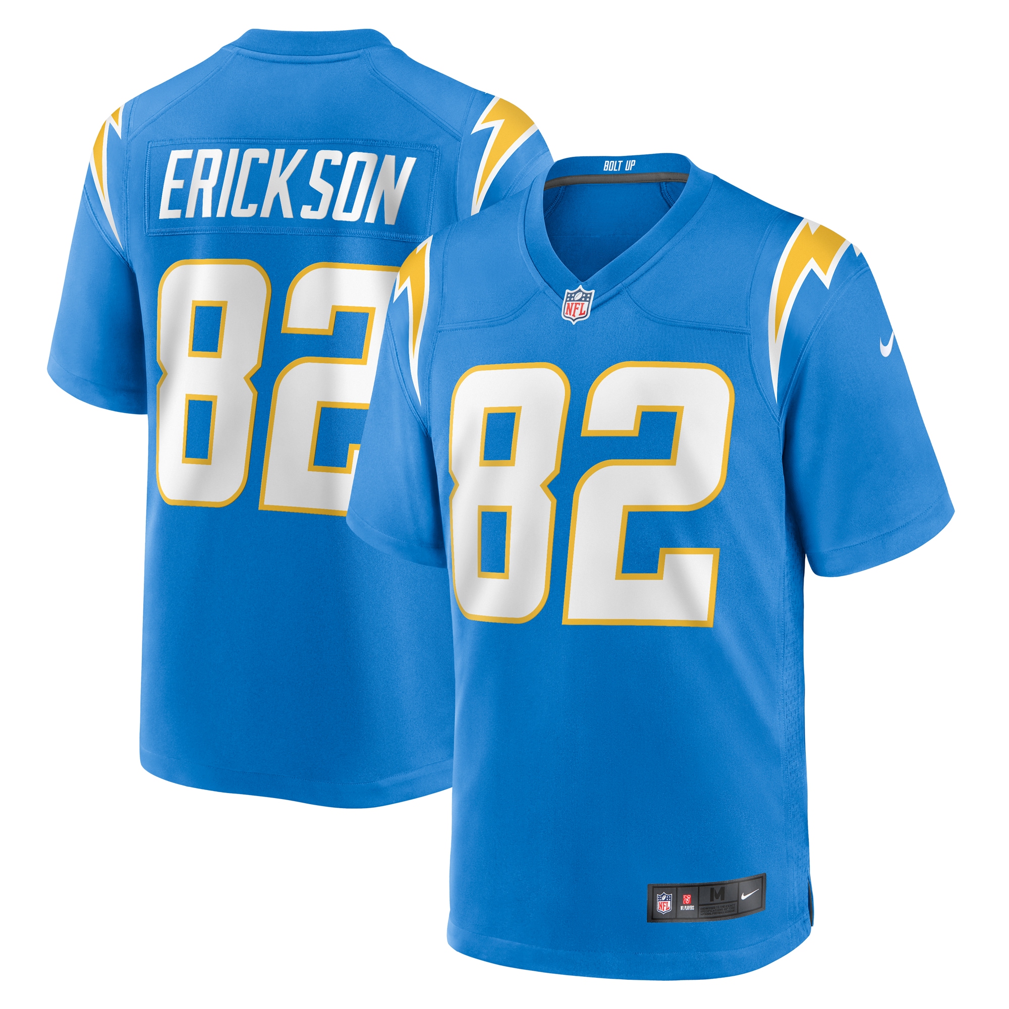 Men's Los Angeles Chargers Alex Erickson Powder Blue Team Game Jersey JS2978 Saliibo