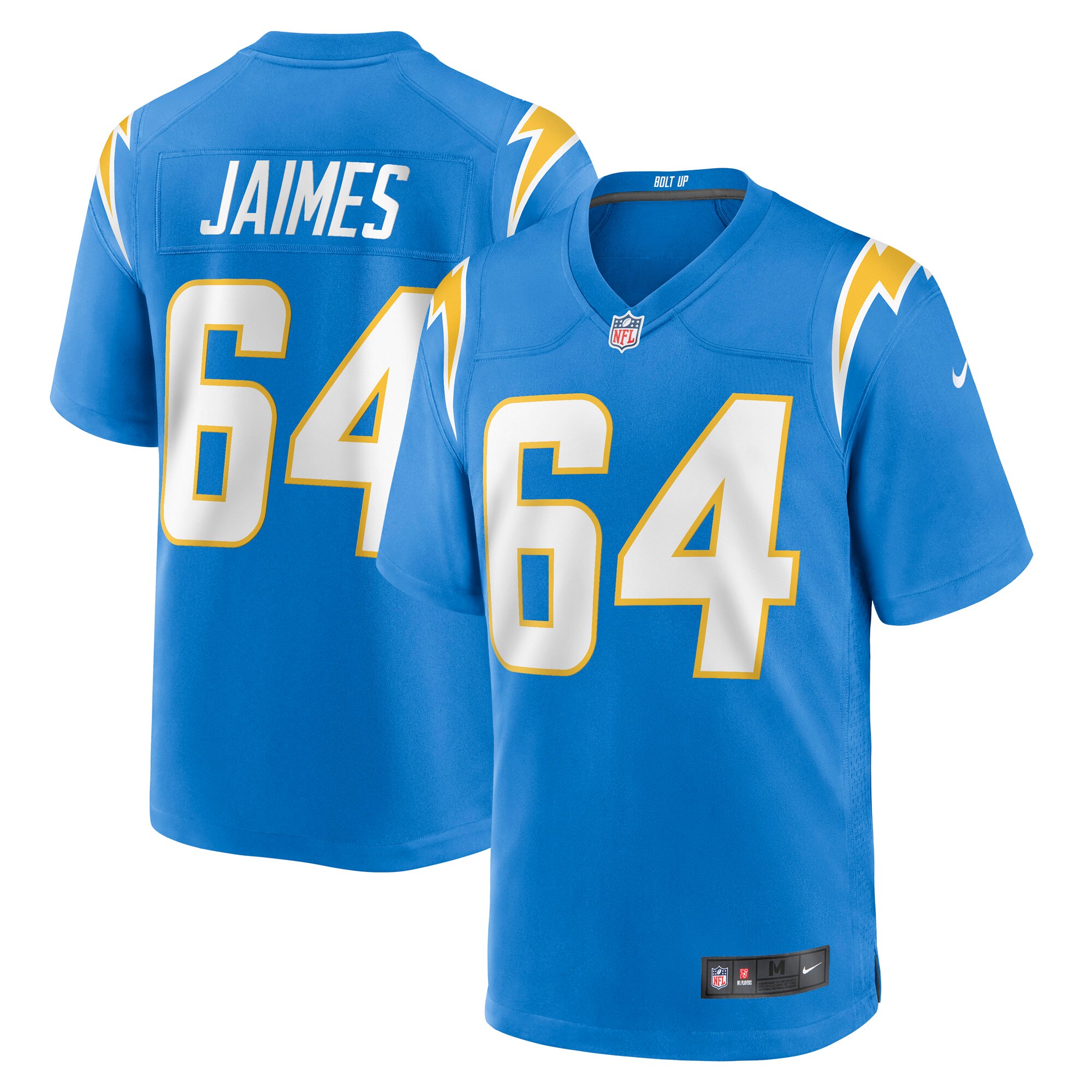 Men's Los Angeles Chargers Brenden Jaimes Powder Blue Game Jersey JS5306 Saliibo