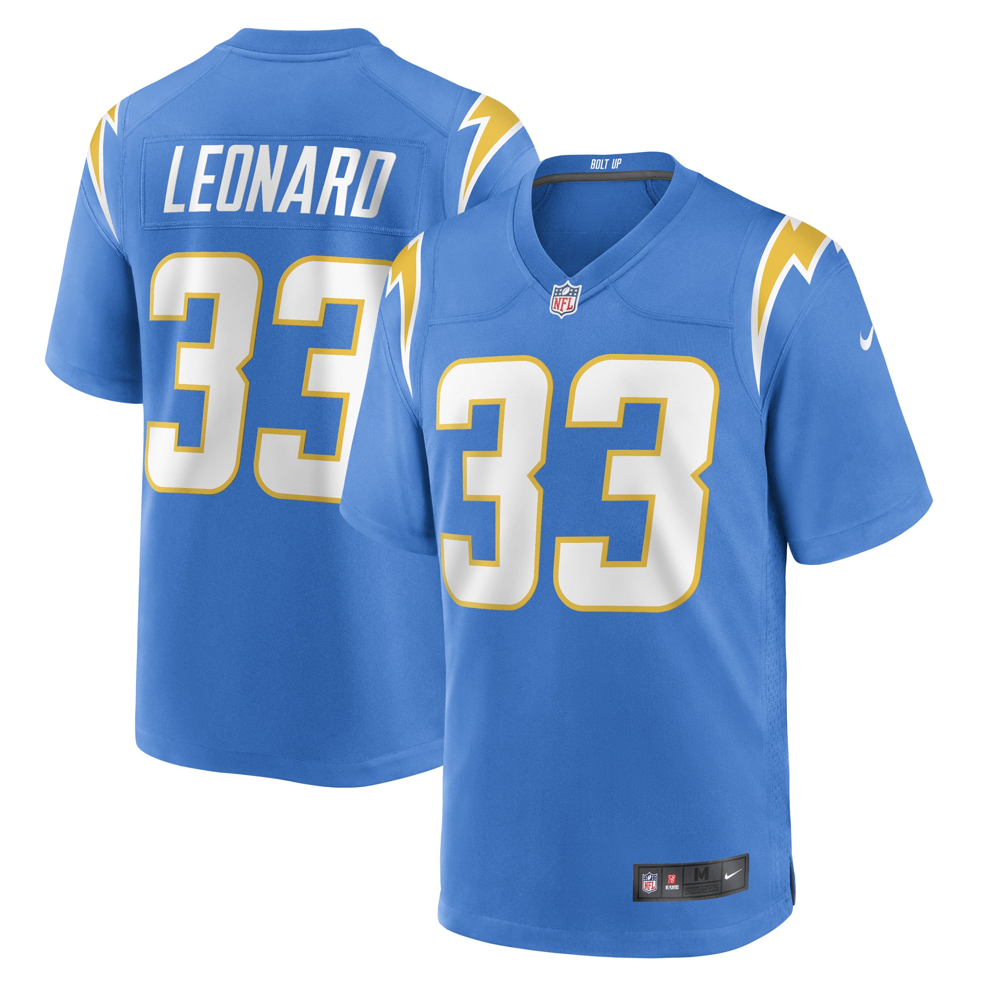 Men's Los Angeles Chargers Deane Leonard Powder Blue Game Player Jersey JS1347 Saliibo