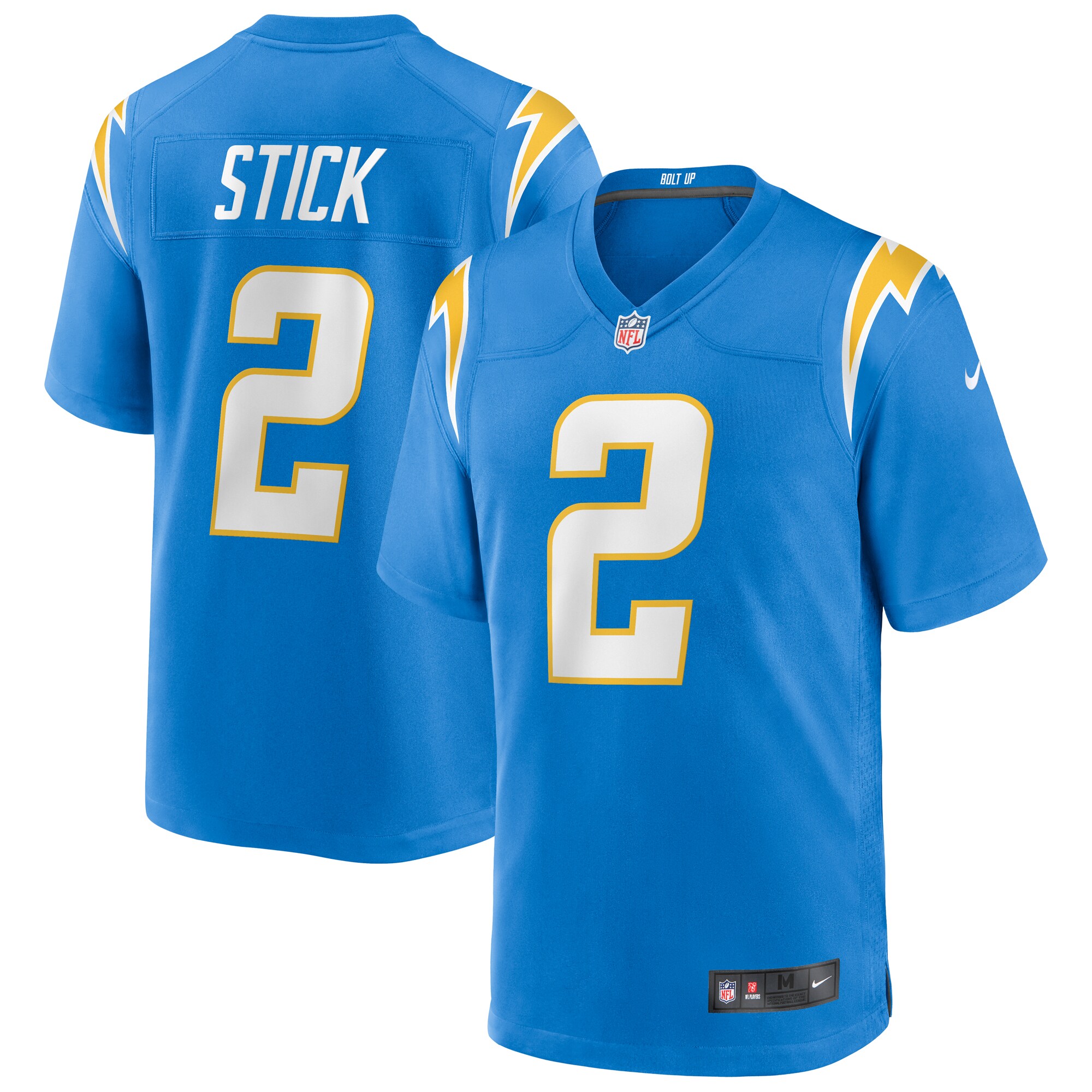 Men's Los Angeles Chargers Easton Stick Powder Blue Game Jersey JS6079 Saliibo