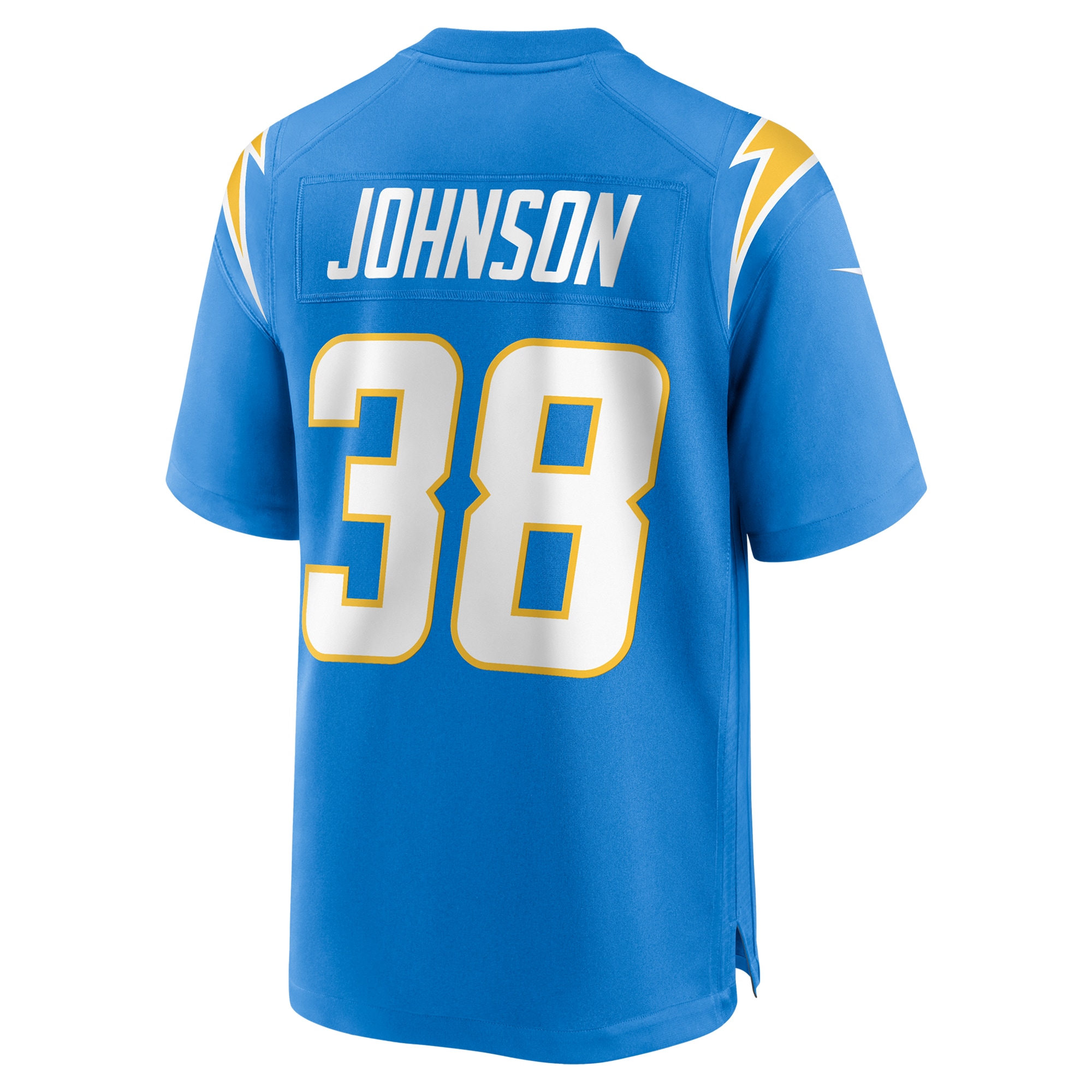 Men's Los Angeles Chargers Emany Johnson Powder Blue Team Game Jersey JS4458 Saliibo - Image 3