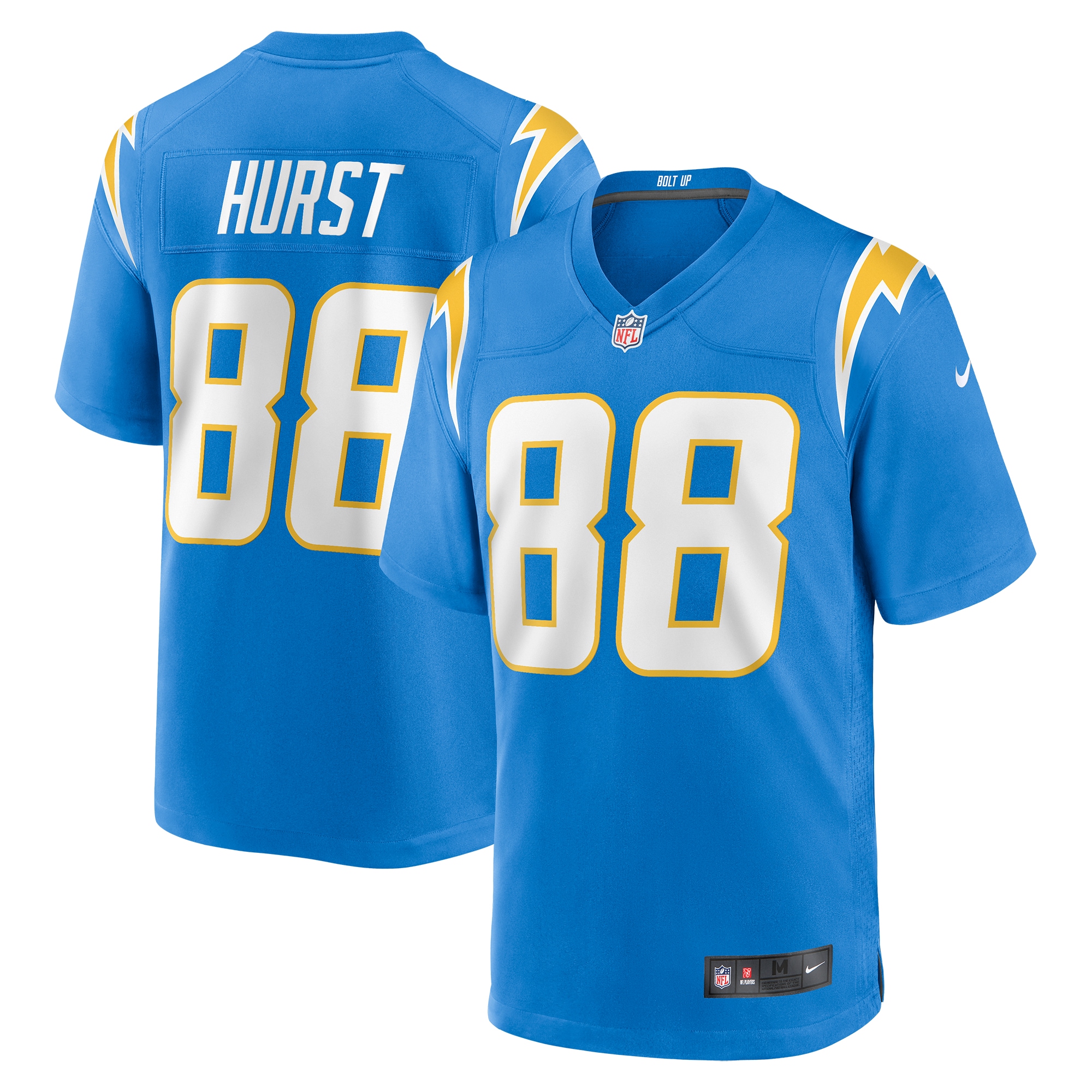 Men's Los Angeles Chargers Hayden Hurst Powder Blue Game Jersey JS2681 Saliibo