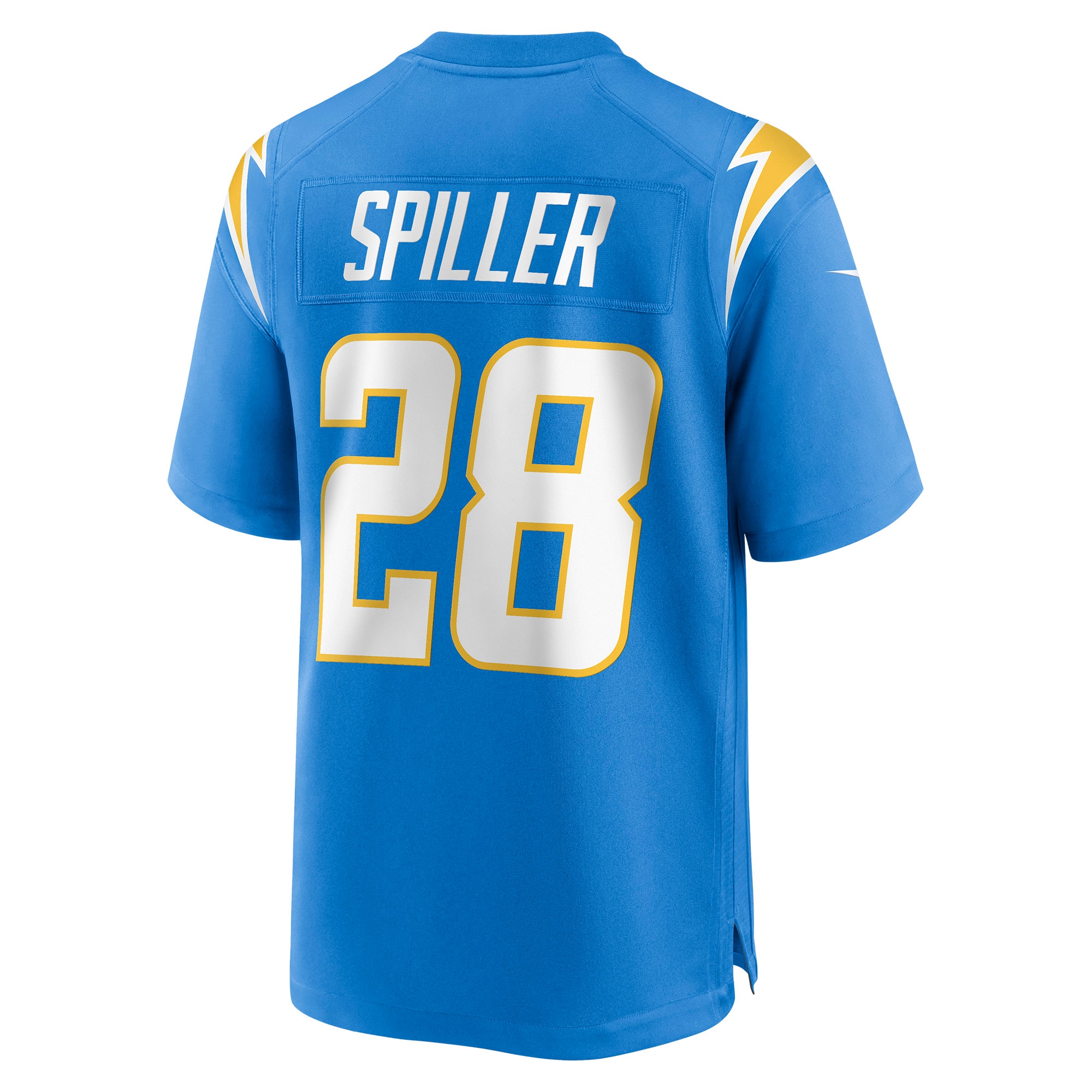 Men's Los Angeles Chargers Isaiah Spiller Powder Blue Game Jersey JS8304 Saliibo