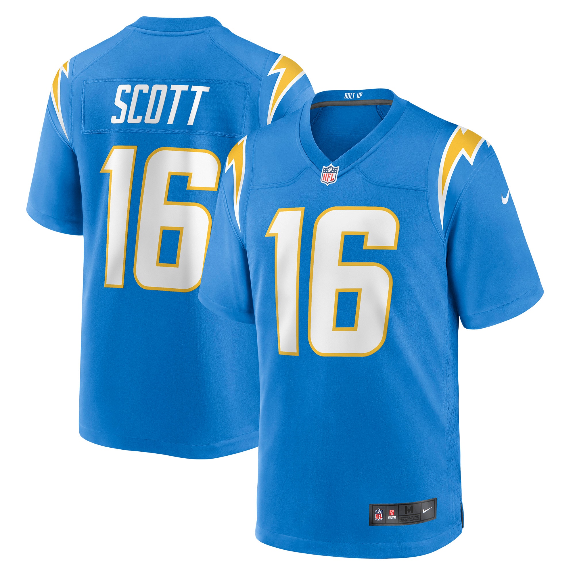 Men's Los Angeles Chargers JK Scott Powder Blue Game Jersey JS7508 Saliibo