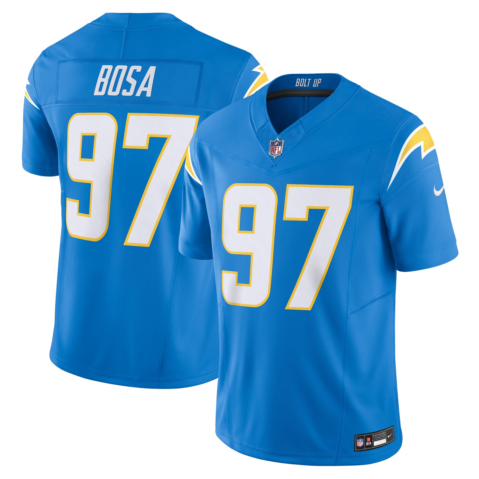 Men's Los Angeles Chargers Joey Bosa Powder Blue Vapor F.U.S.E. Limited Jersey JS5162 Saliibo