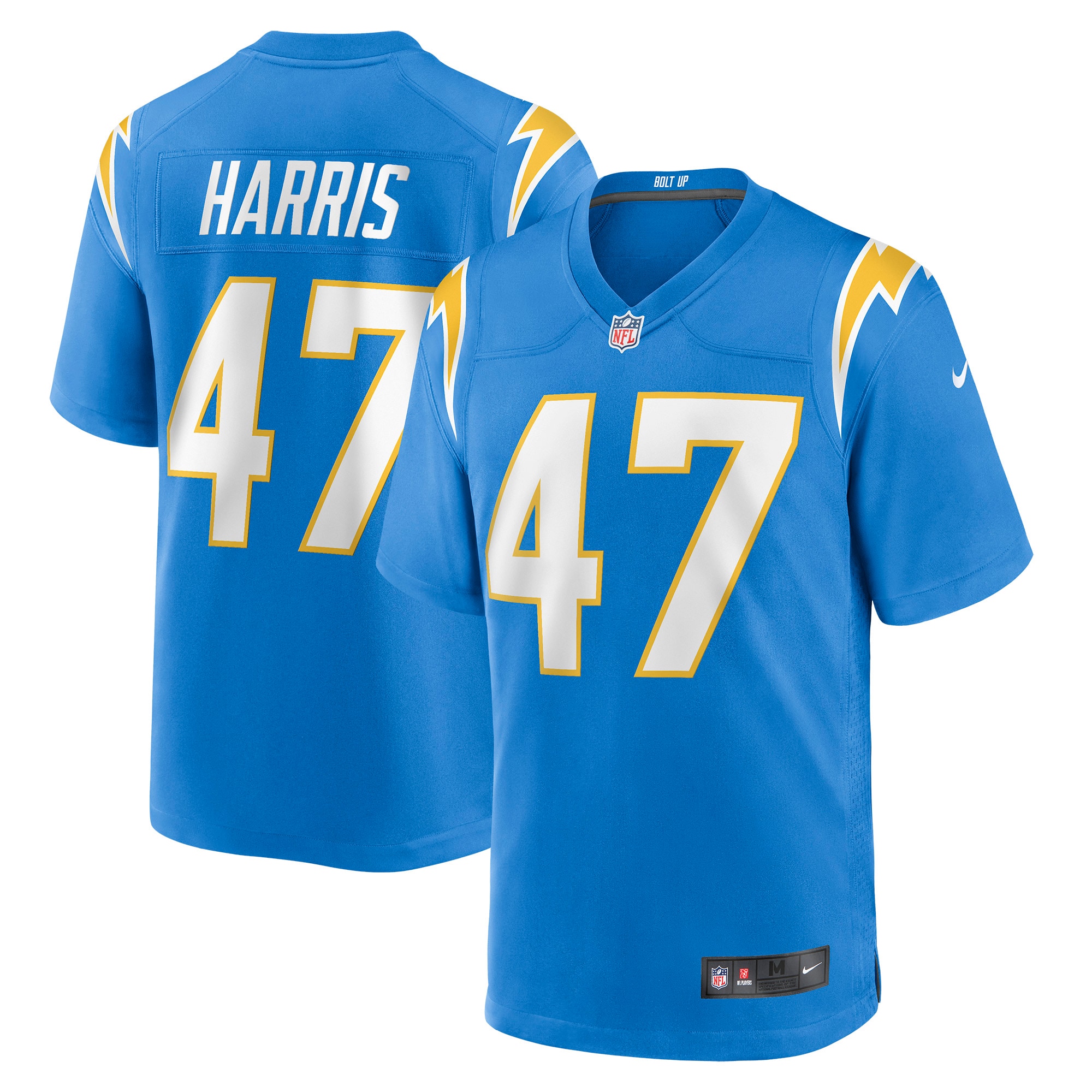 Men's Los Angeles Chargers Josh Harris Powder Blue Game Jersey JS9085 Saliibo