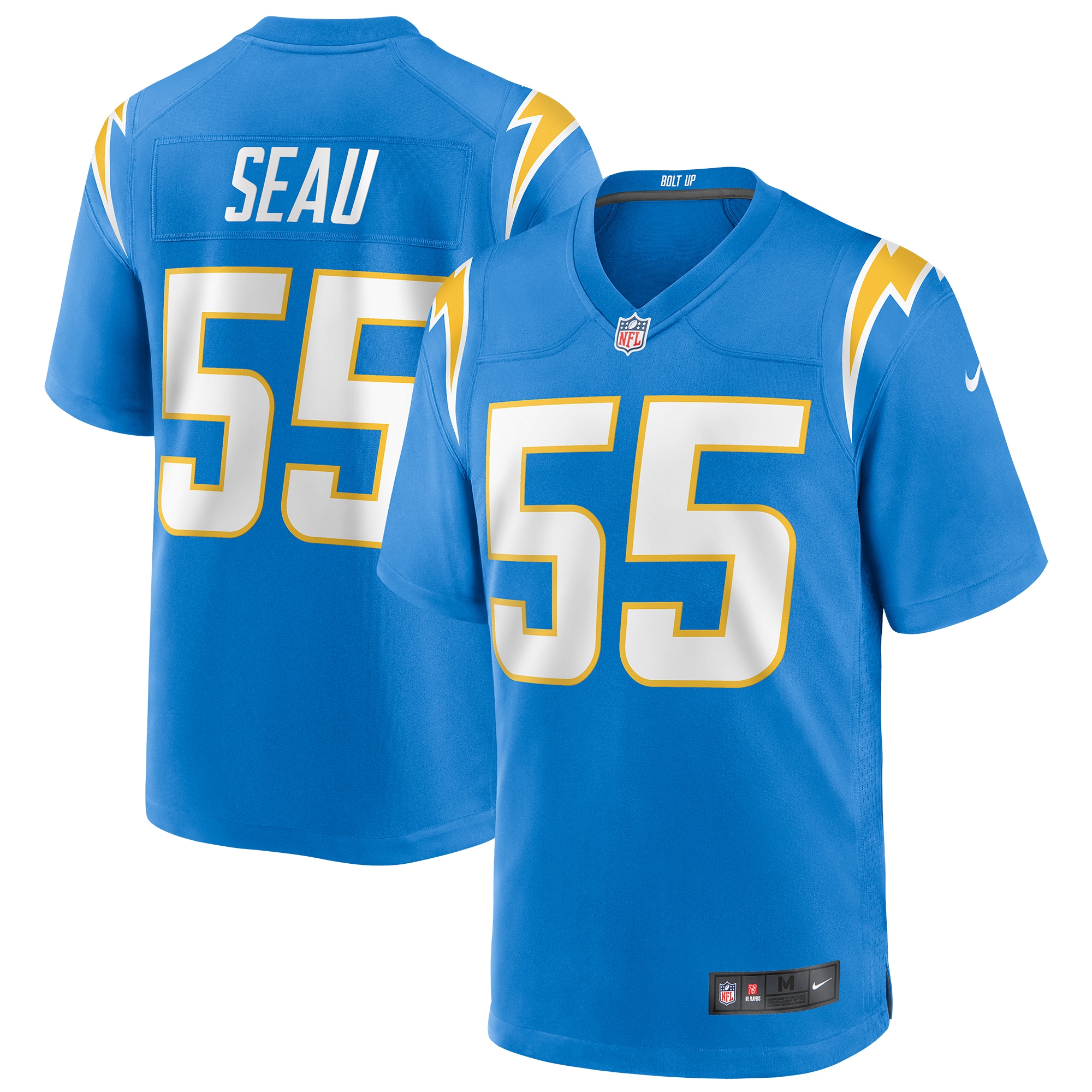 Men's Los Angeles Chargers Junior Seau Powder Blue Game Retired Player Jersey JS5413 Saliibo