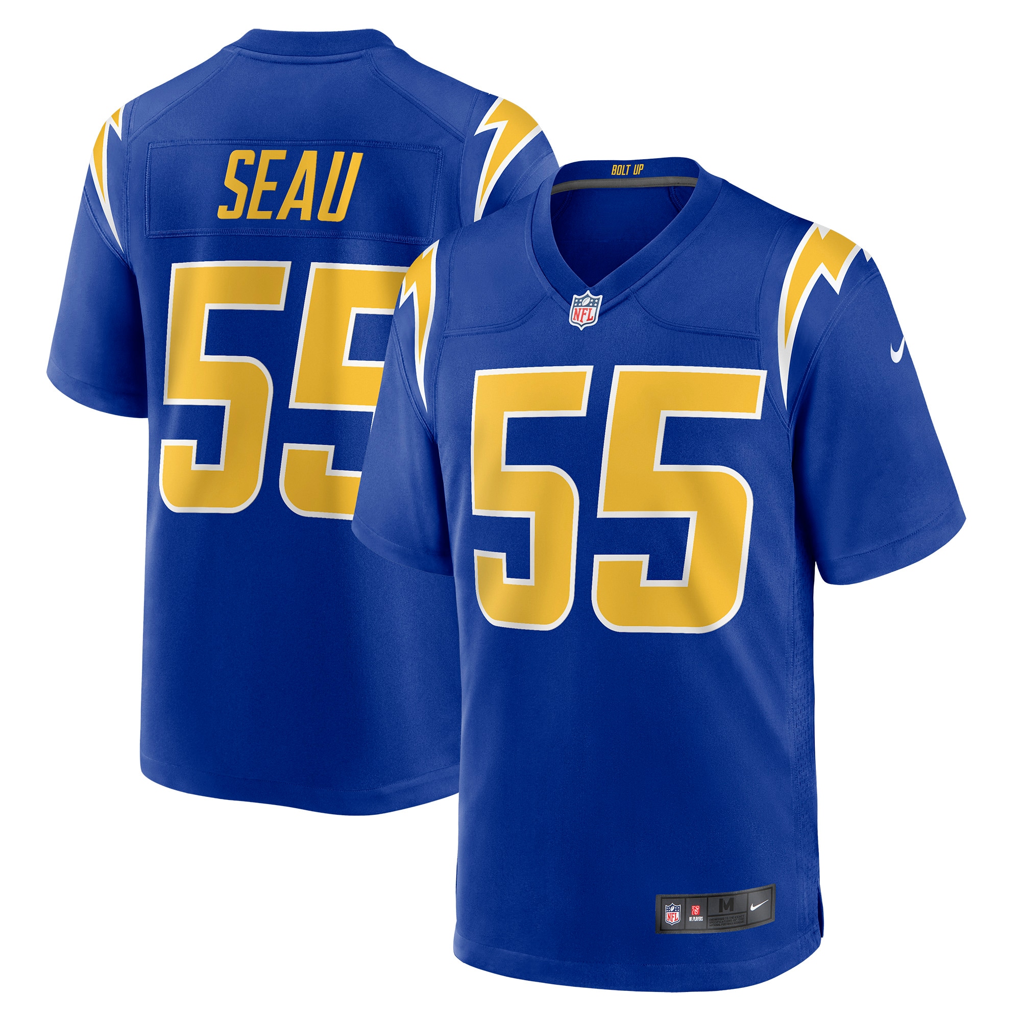 Men's Los Angeles Chargers Junior Seau Royal Retired Player Alternate Game Jersey JS8366 Saliibo