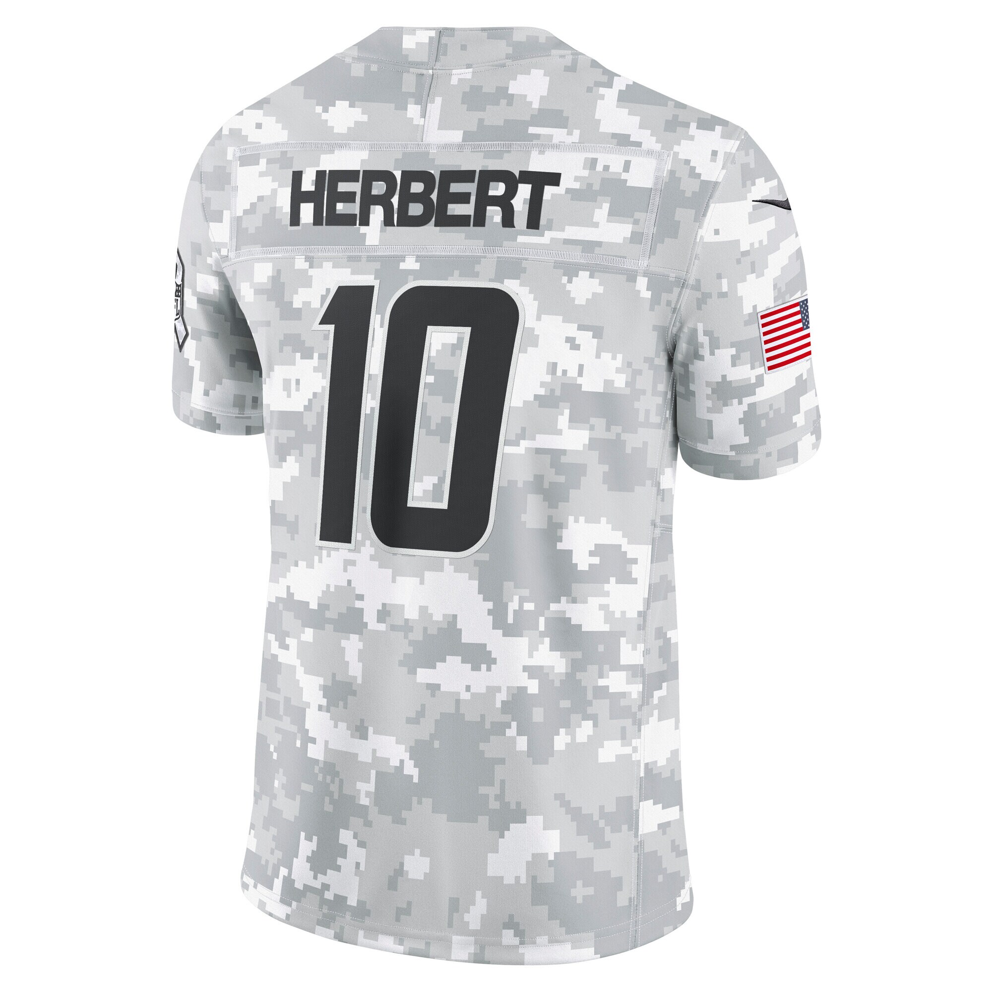 Men's Los Angeles Chargers Justin Herbert Arctic Camo 2024 Salute to Service Limited Jersey JS8016 Saliibo - Image 3