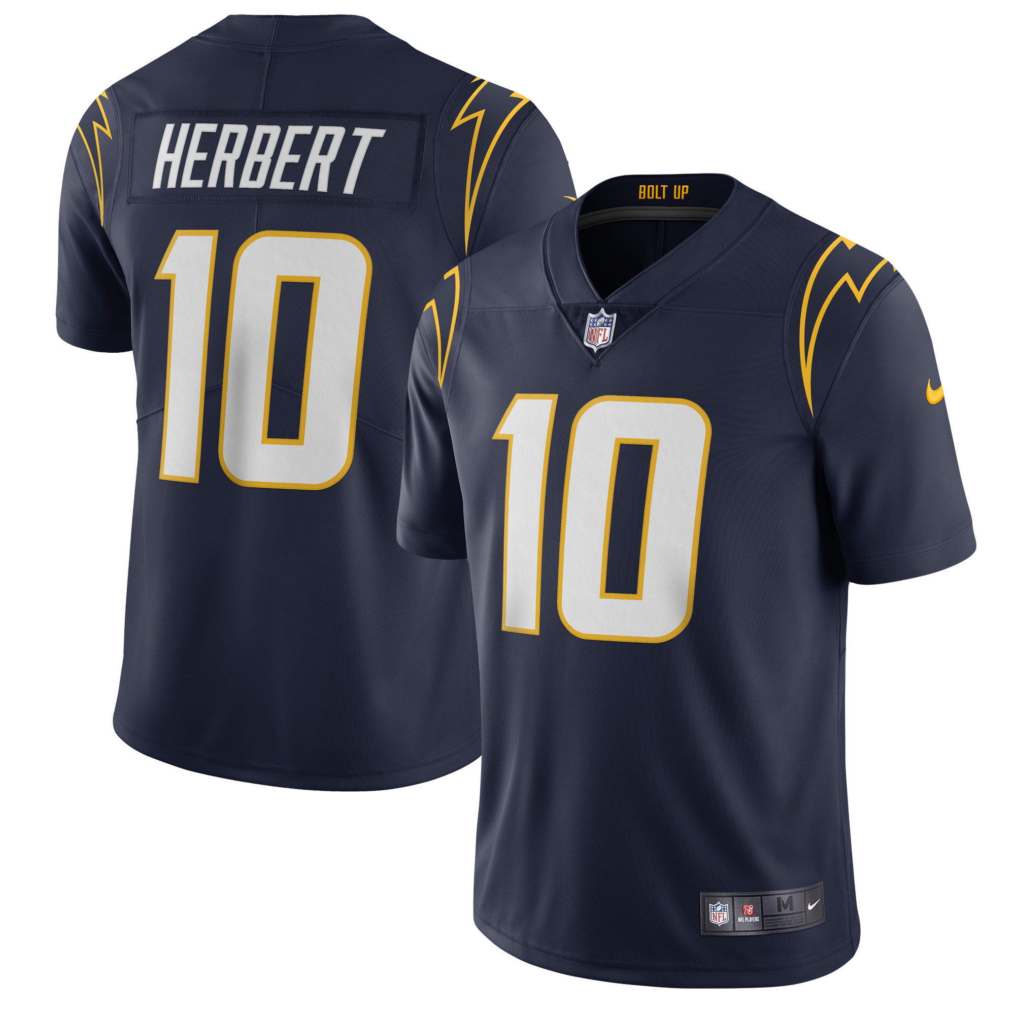 Men's Los Angeles Chargers Justin Herbert Navy Vapor Limited Jersey JS2658 Saliibo