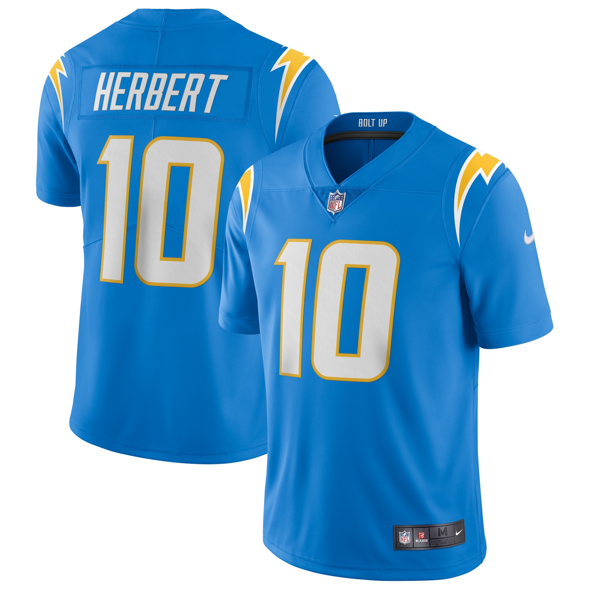 Men's Los Angeles Chargers Justin Herbert Powder Blue Vapor Limited Jersey JS3602 Saliibo