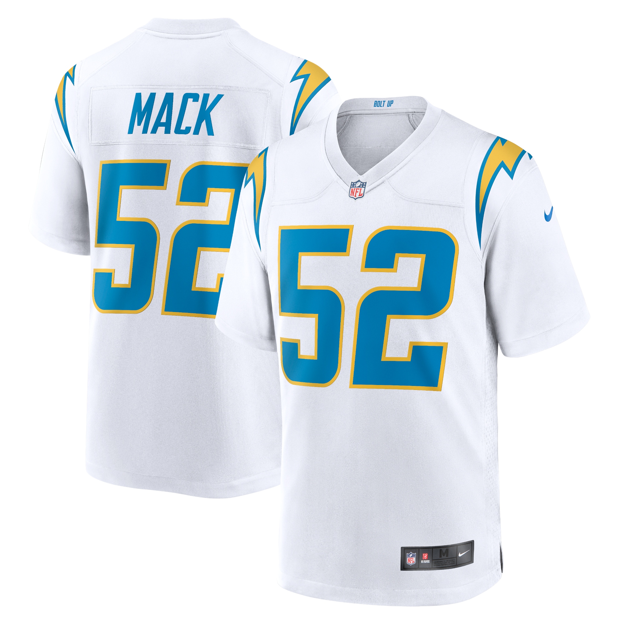 Men's Los Angeles Chargers Khalil Mack White Game Jersey JS2816 Saliibo