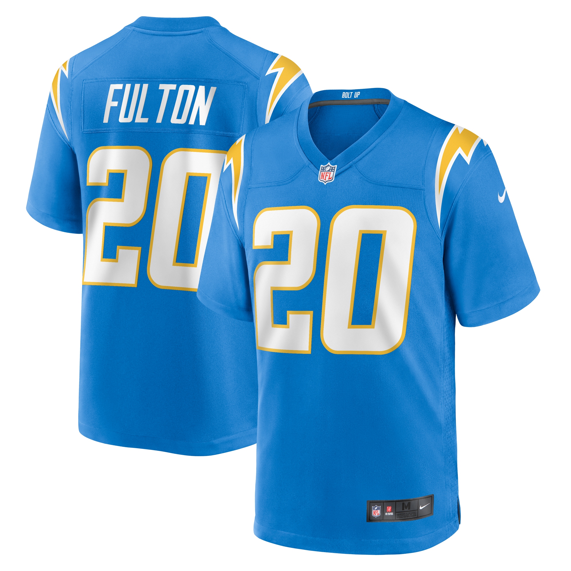 Men's Los Angeles Chargers Kristian Fulton Powder Blue Game Jersey JS2884 Saliibo