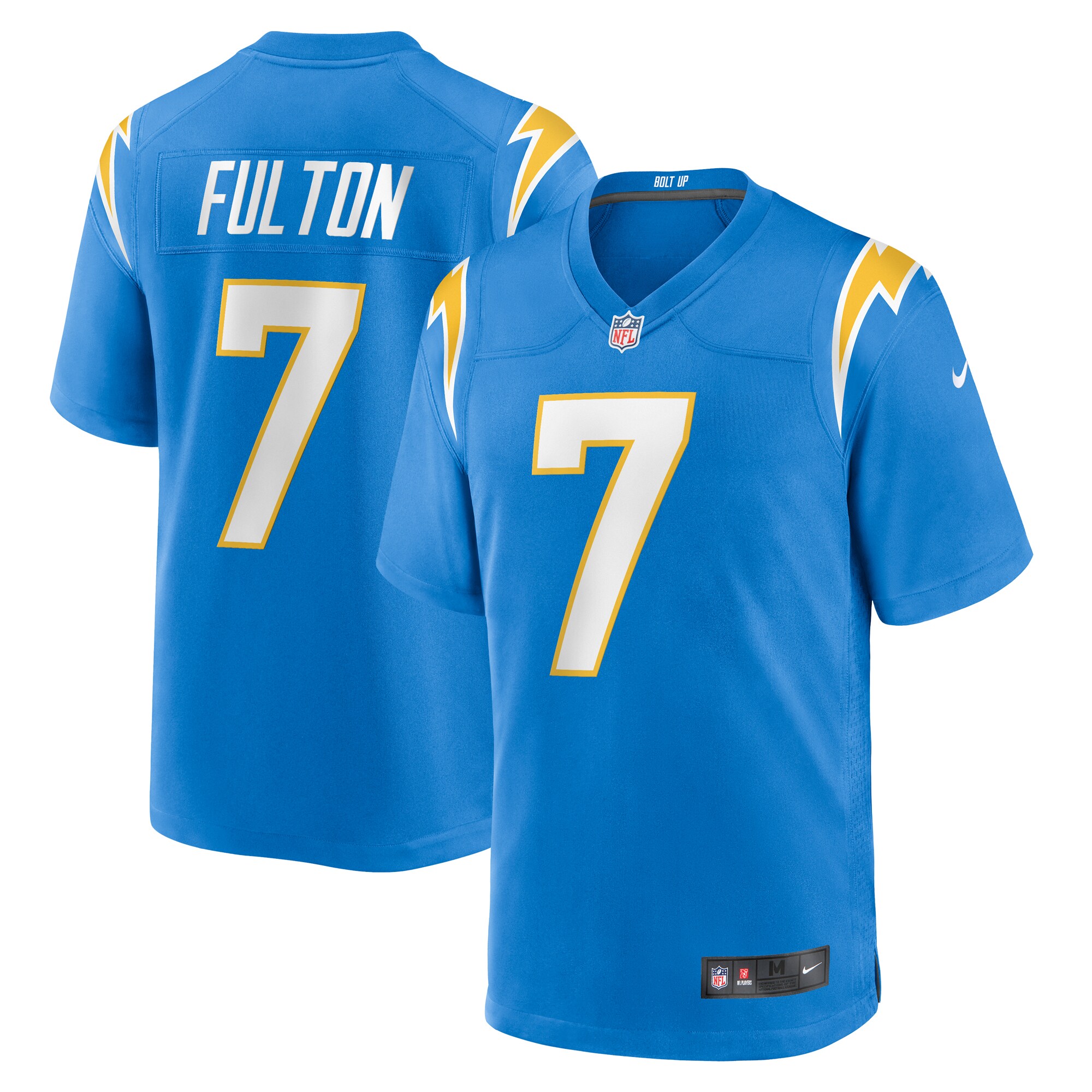 Men's Los Angeles Chargers Kristian Fulton Powder Blue Team Game Jersey JS9991 Saliibo