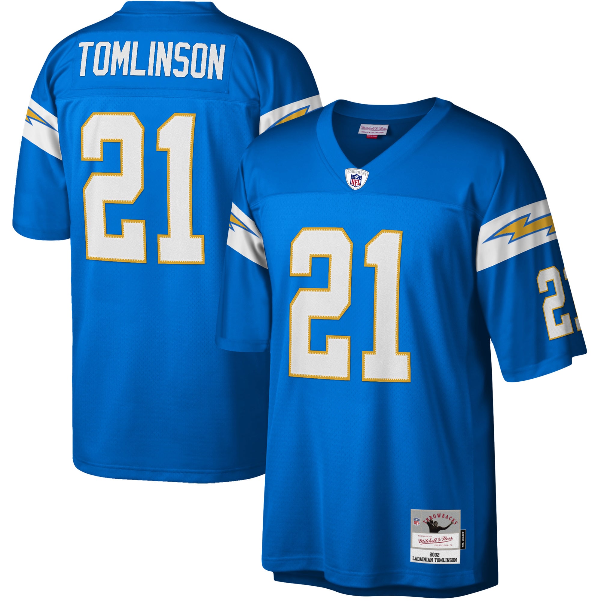 Men's Los Angeles Chargers LaDainian Tomlinson Mitchell & Ness Powder Blue Legacy Jersey JS6321 Saliibo