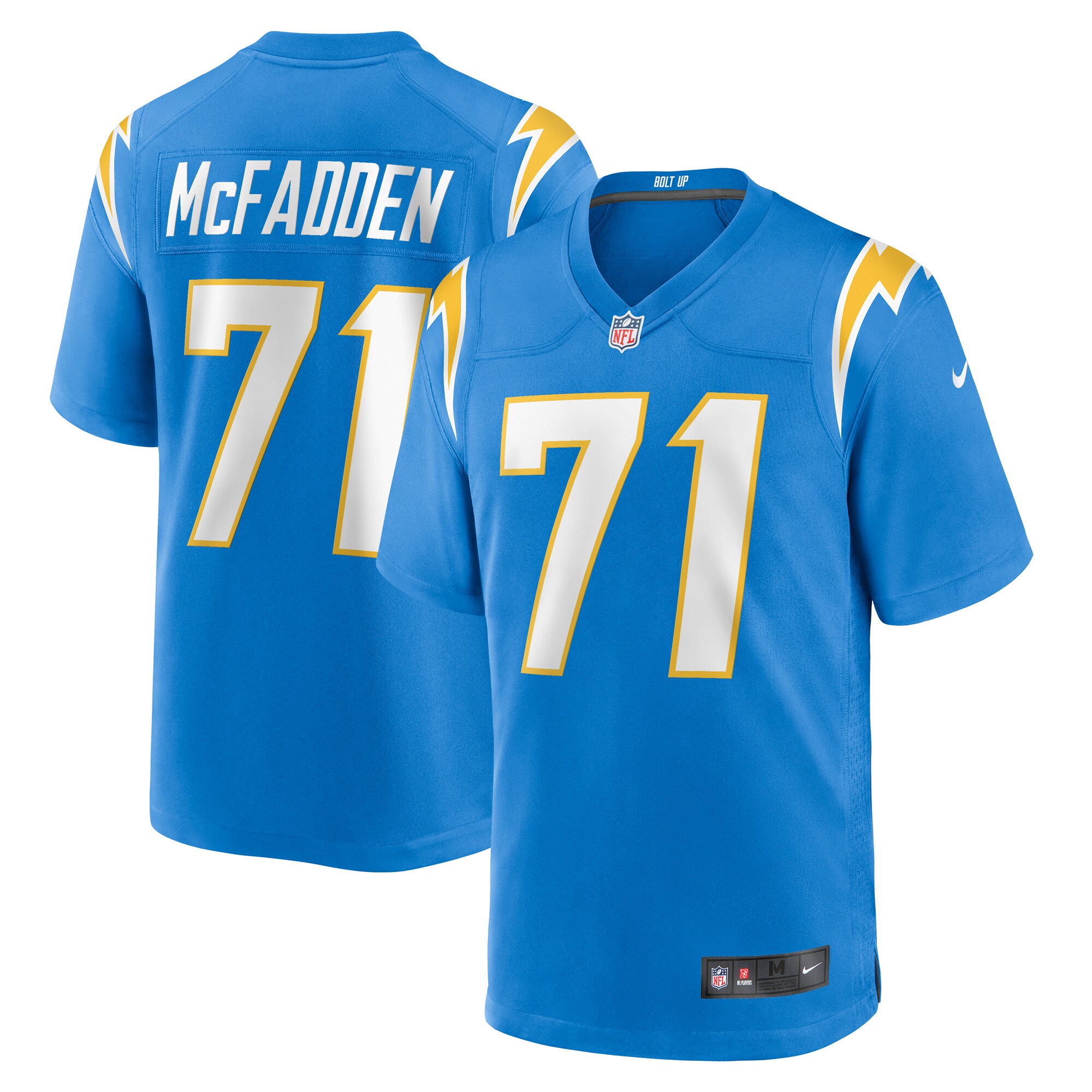 Men's Los Angeles Chargers McFadden Powder Blue Team Game Jersey JS5143 Saliibo